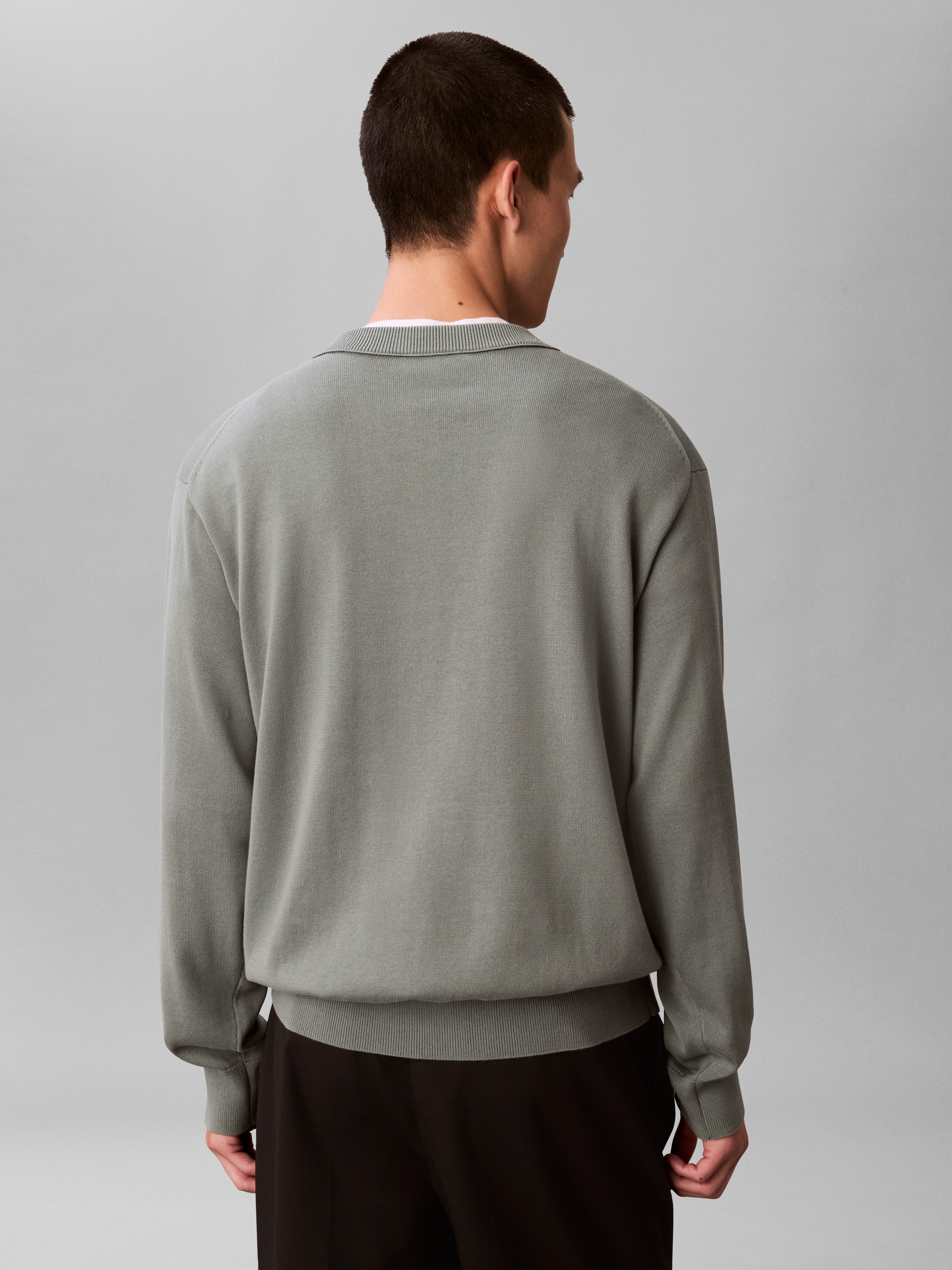 Calvin Klein Jeans Strickpullover »LS EZ COTTON CREWNK SWEATER 12GG« Mit Rundhalsausschnitt