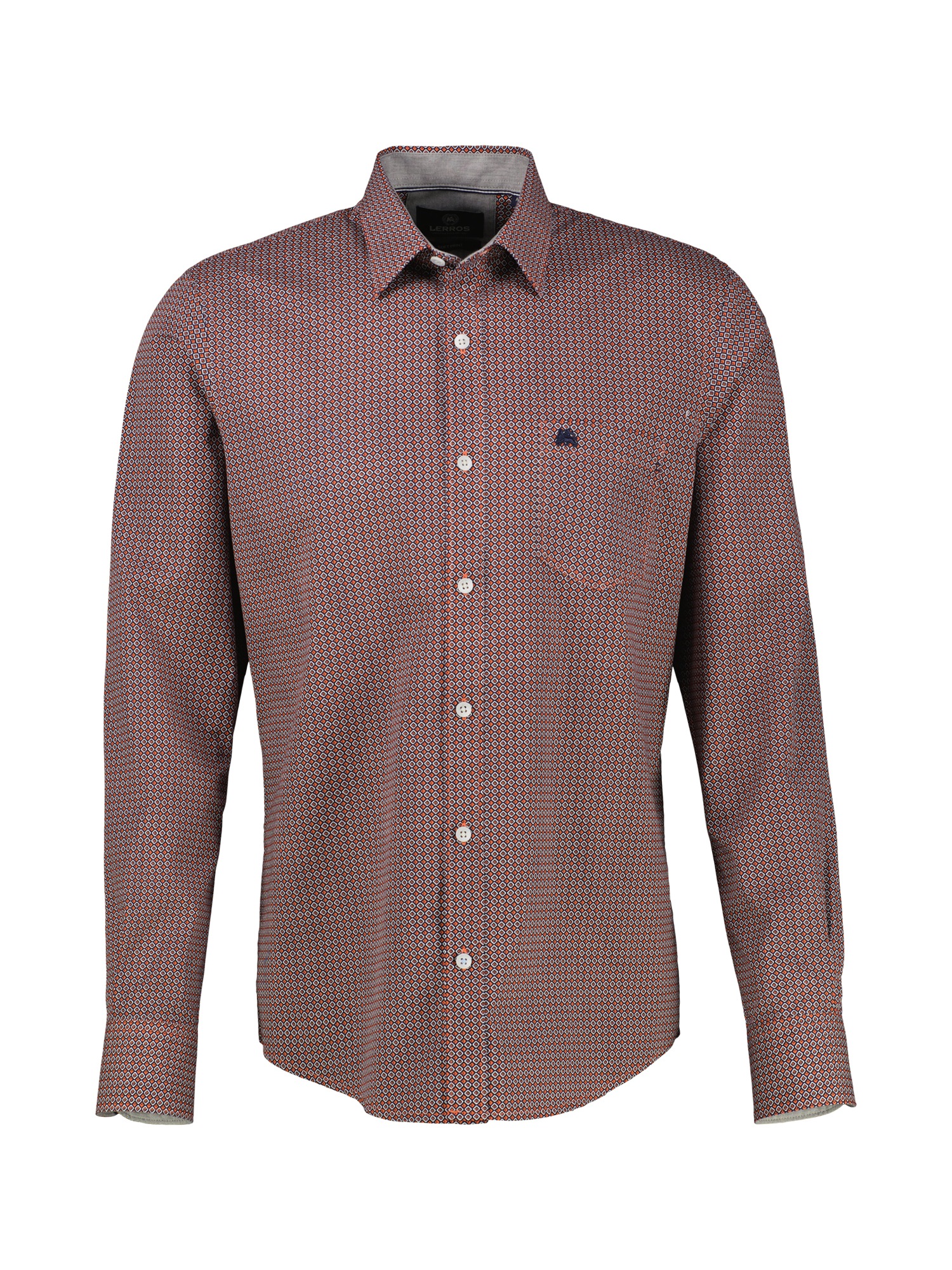 LERROS Langarmhemd »LERROS Langarmhemd mit Karomuster aus 100% Baumwolle«