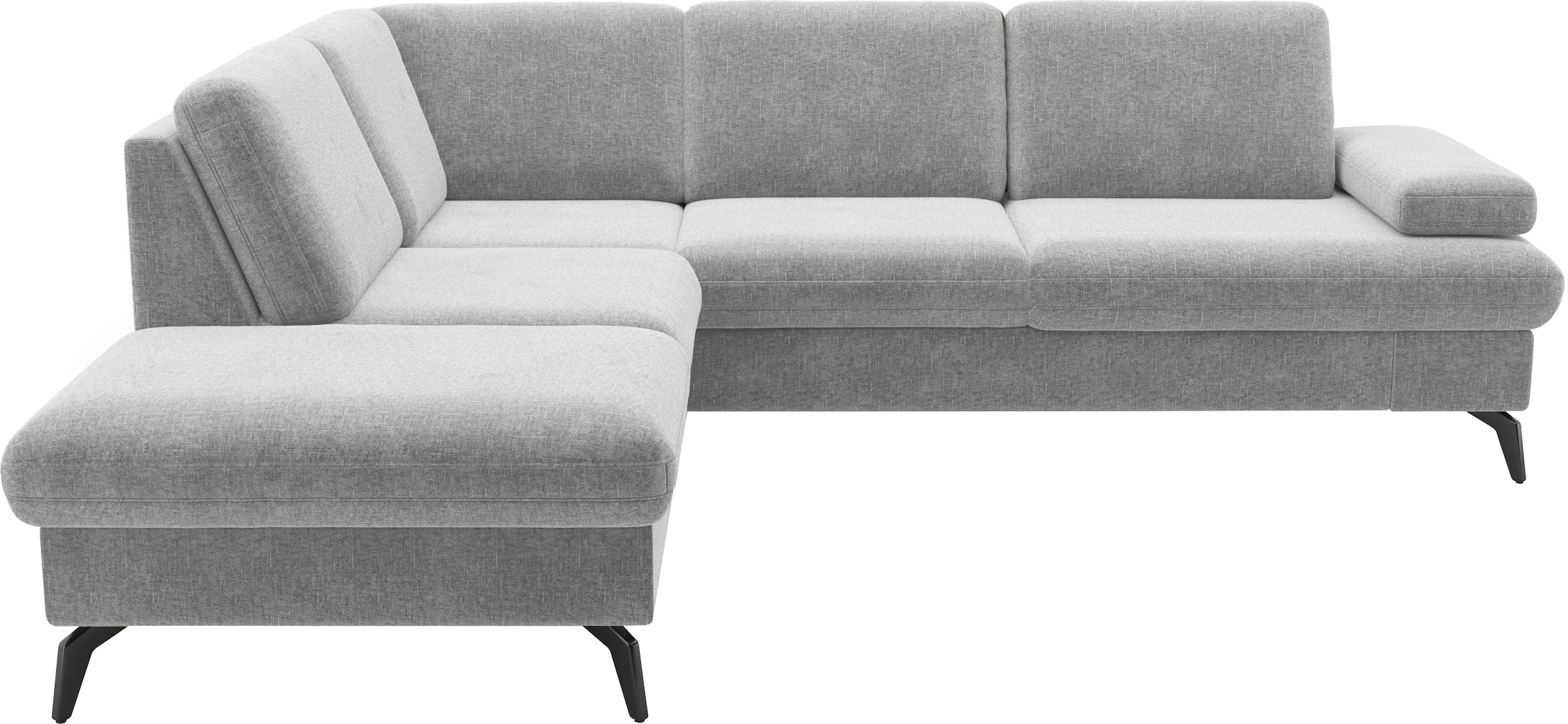 sit&more Ecksofa »Morris Jubi L-Form«, inkl. Armteilfunktion und 1 Zierkissen, wahlweise mit Bettfunktion