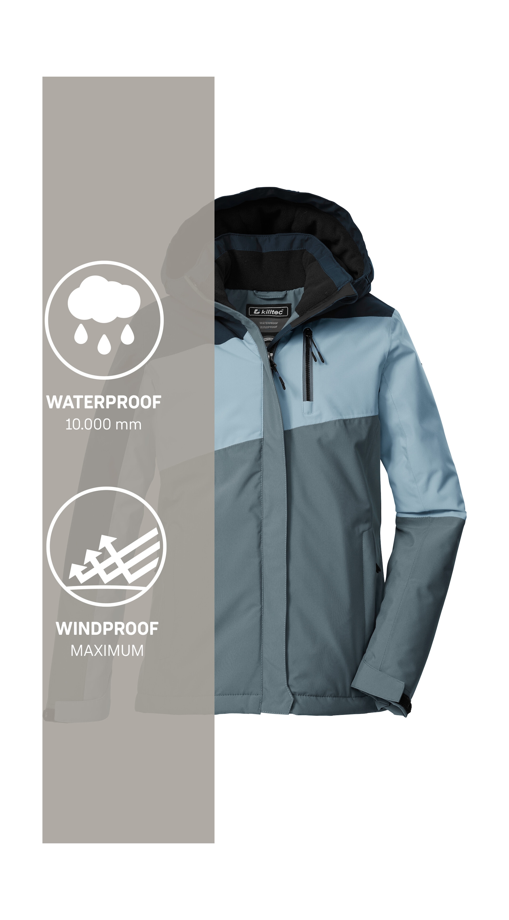 Killtec Funktionsjacke »KOW 218 GRLS JCKT« Winddichte, wasserdichte Kinderjacke mit verstellbarer Kapuze