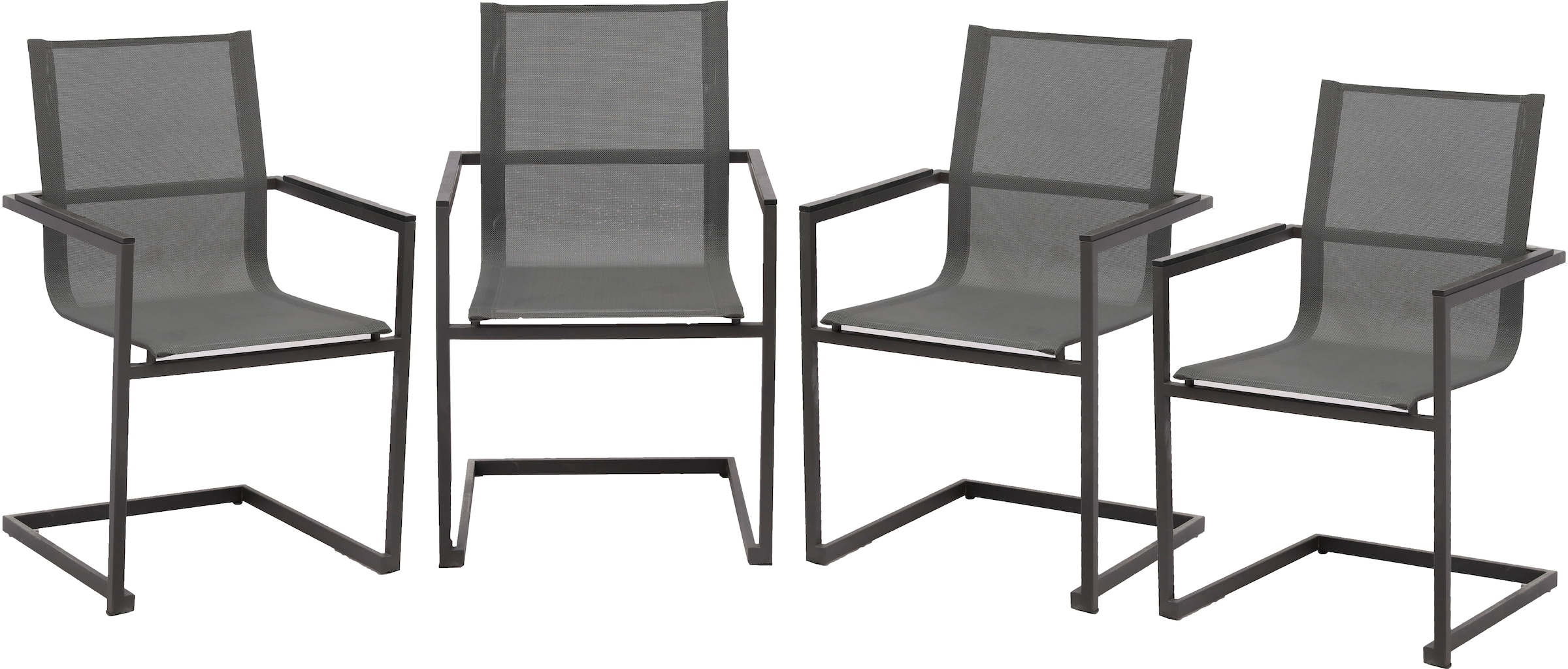 Garden Pleasure Garten-Essgruppe », Tischgruppe »SOPHIA«« Set, 5 Stk. tlg. 4 Stühle (freischwinger), Tisch Ø110 cm