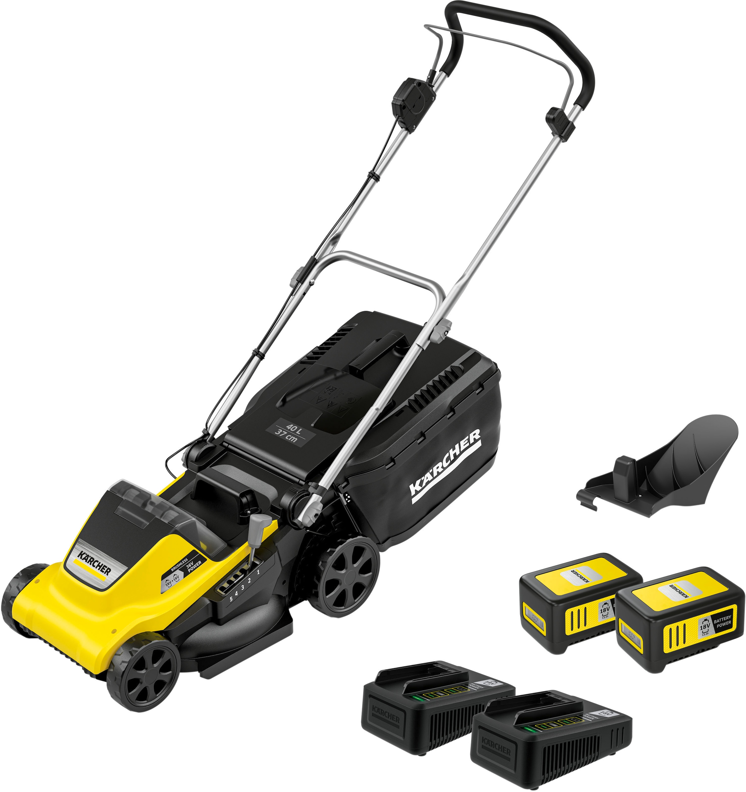 KÄRCHER Akkurasenmäher »LMO 4-18 Dual Battery Set«, inkl. Akkus und Ladegerät