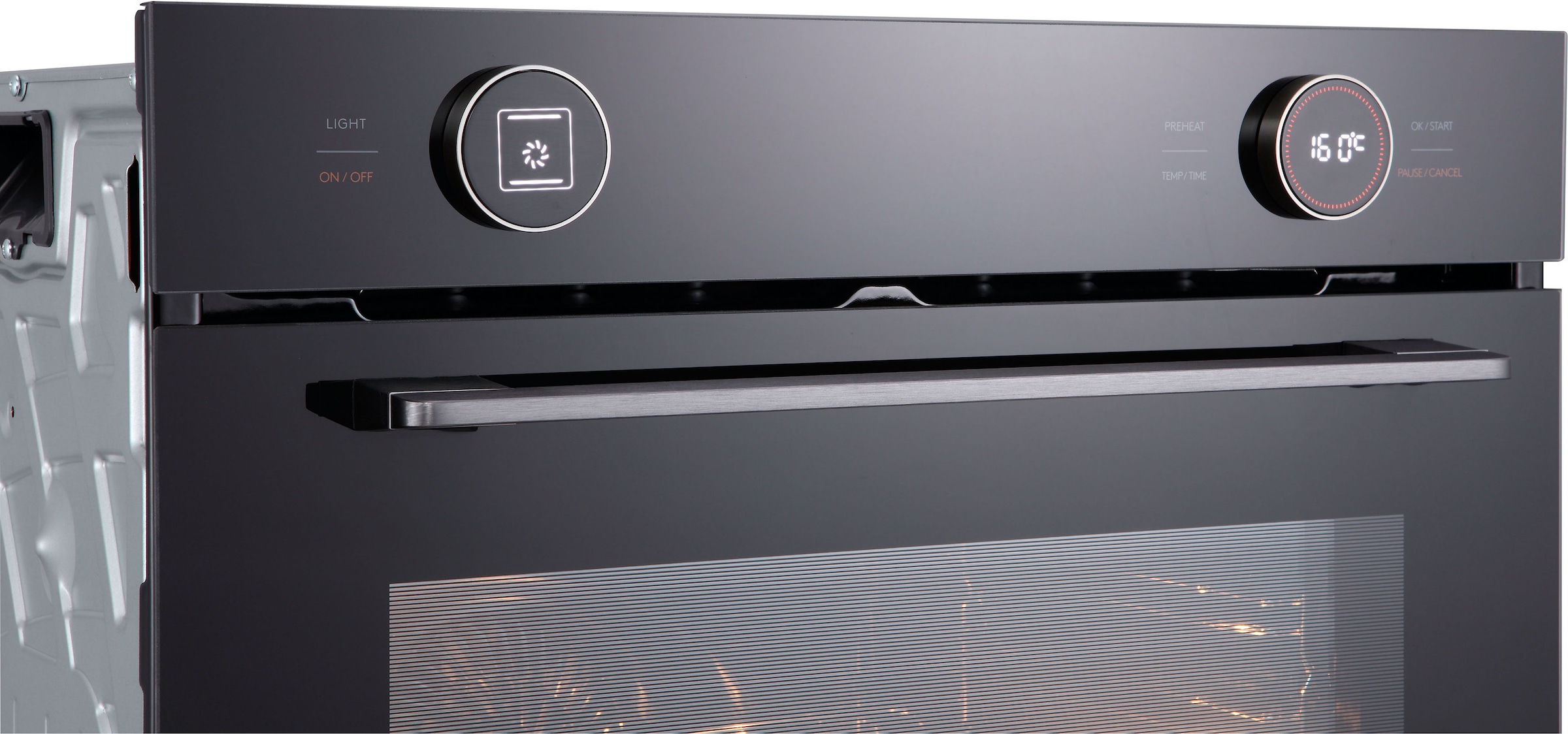 Hanseatic Einbaubackofen  »HBO7213A1«, Einfache Handhabung durch 2 Bedienknebel