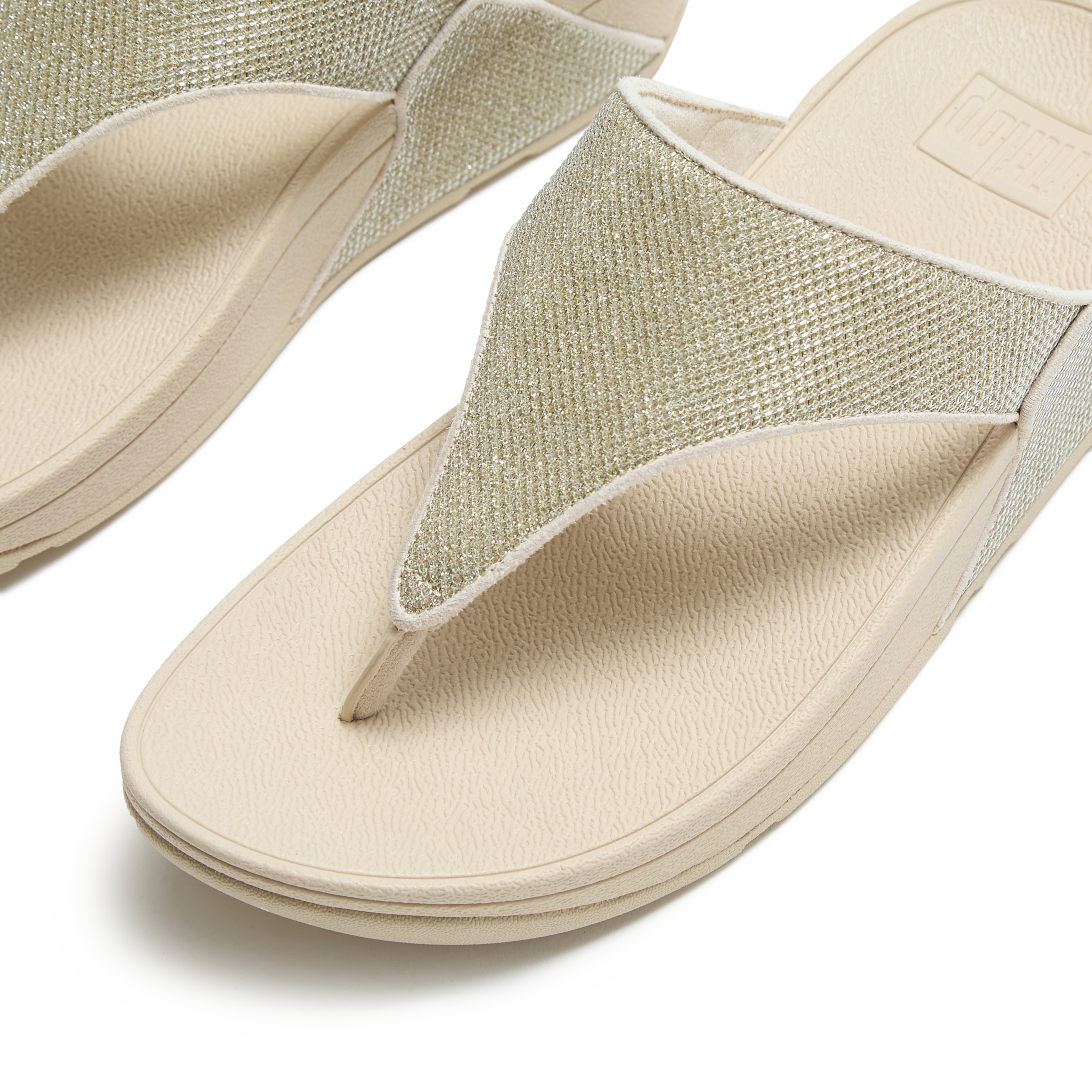 Fitflop Dianette »LULU SHIMMERGLITZ TOE-POST SANDALS«  Keilabsatz, Zehentrenner, Badeschuh, Sommerschuh mit Glitzerdetails