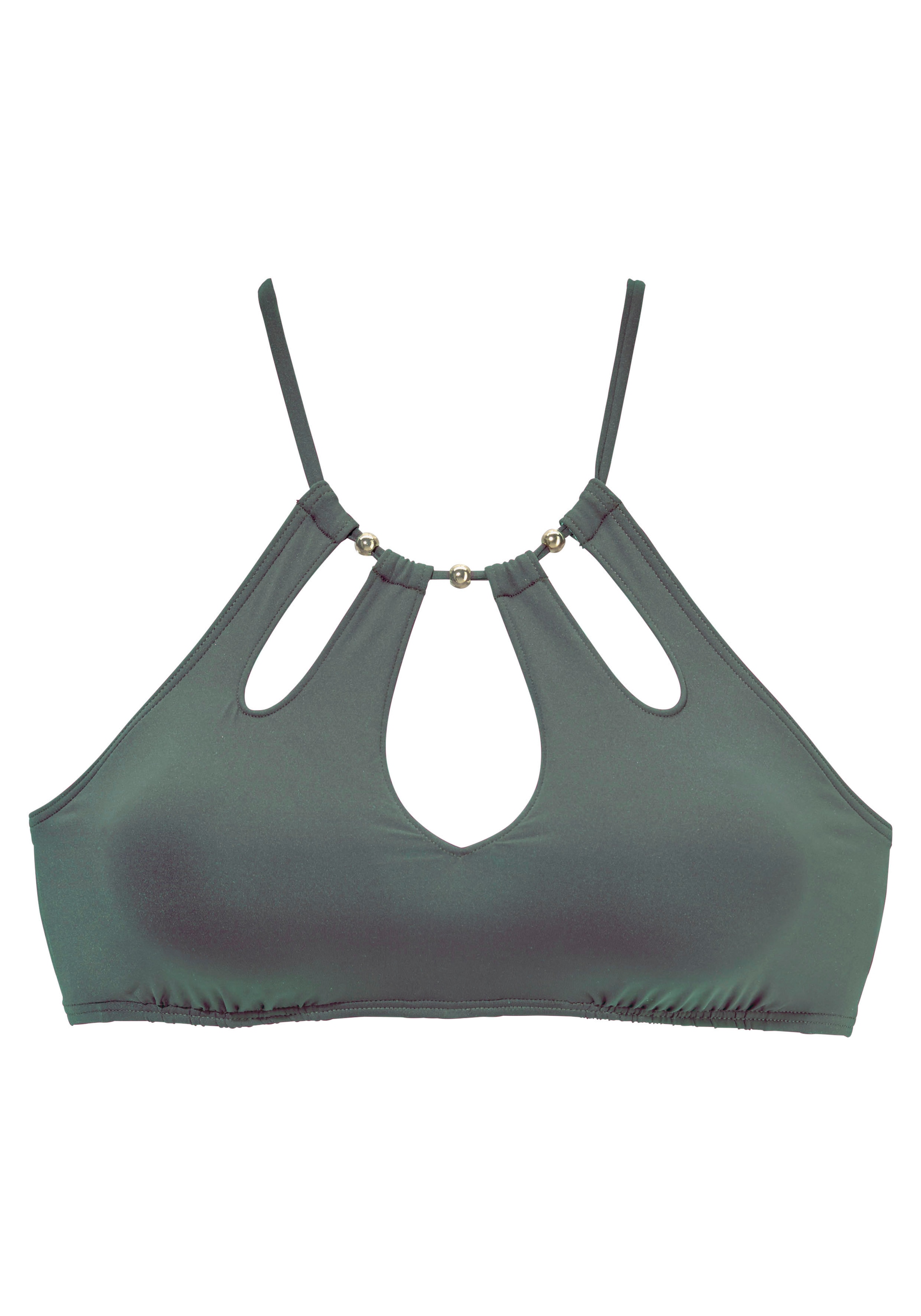 LASCANA Bustier-Bikini-Top »Italy«, mit Zierperlen