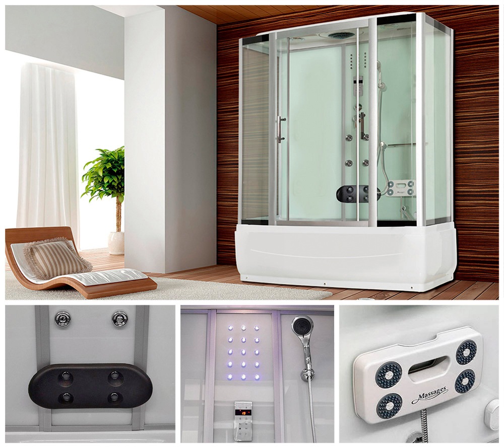 HOME DELUXE Dampfdusche »Diamond«, Dampfdusche/Wanne/Sauna/Whirpool
