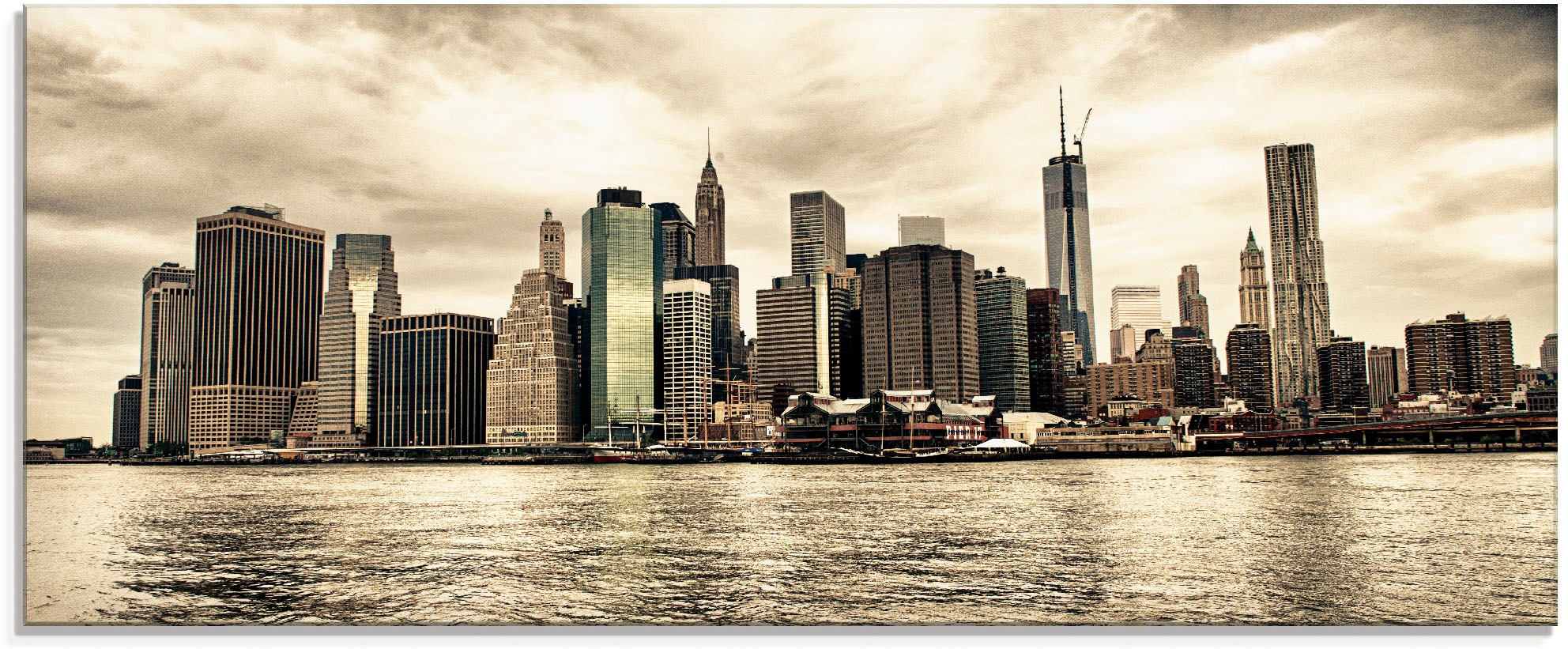 Artland Glasbild »Lower Manhattan Skyline«, Amerika, (1 St.)