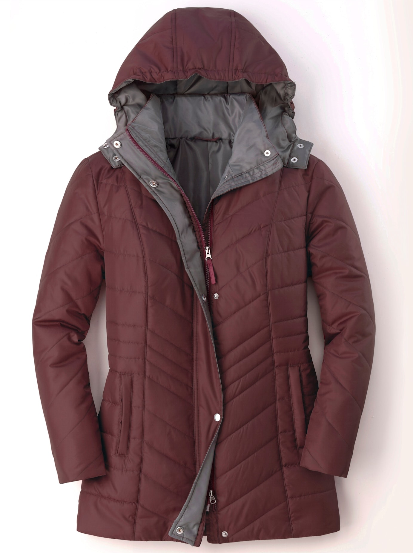 Classic Basics Steppjacke, mit Kapuze
