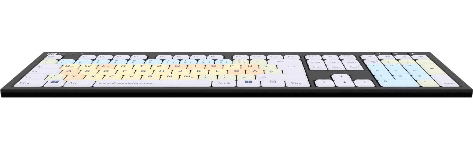 Logickeyboard Tastatur »Dyslexie Nero DE (PC)« (Ziffernblock)