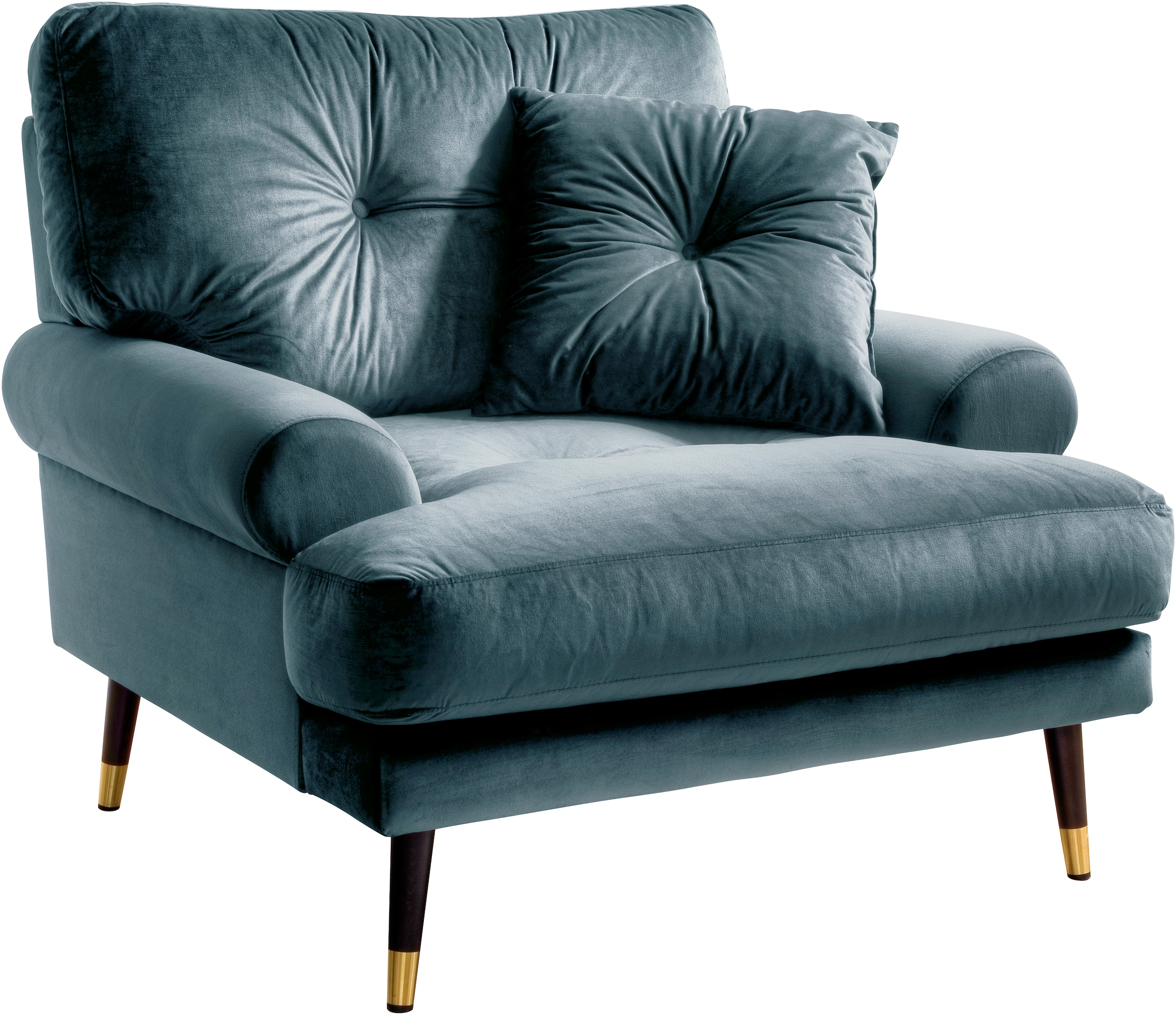 Trends by HG Loungesessel »TOKIO« in Microfaser mit hochwertigem Holz/Metallfuß