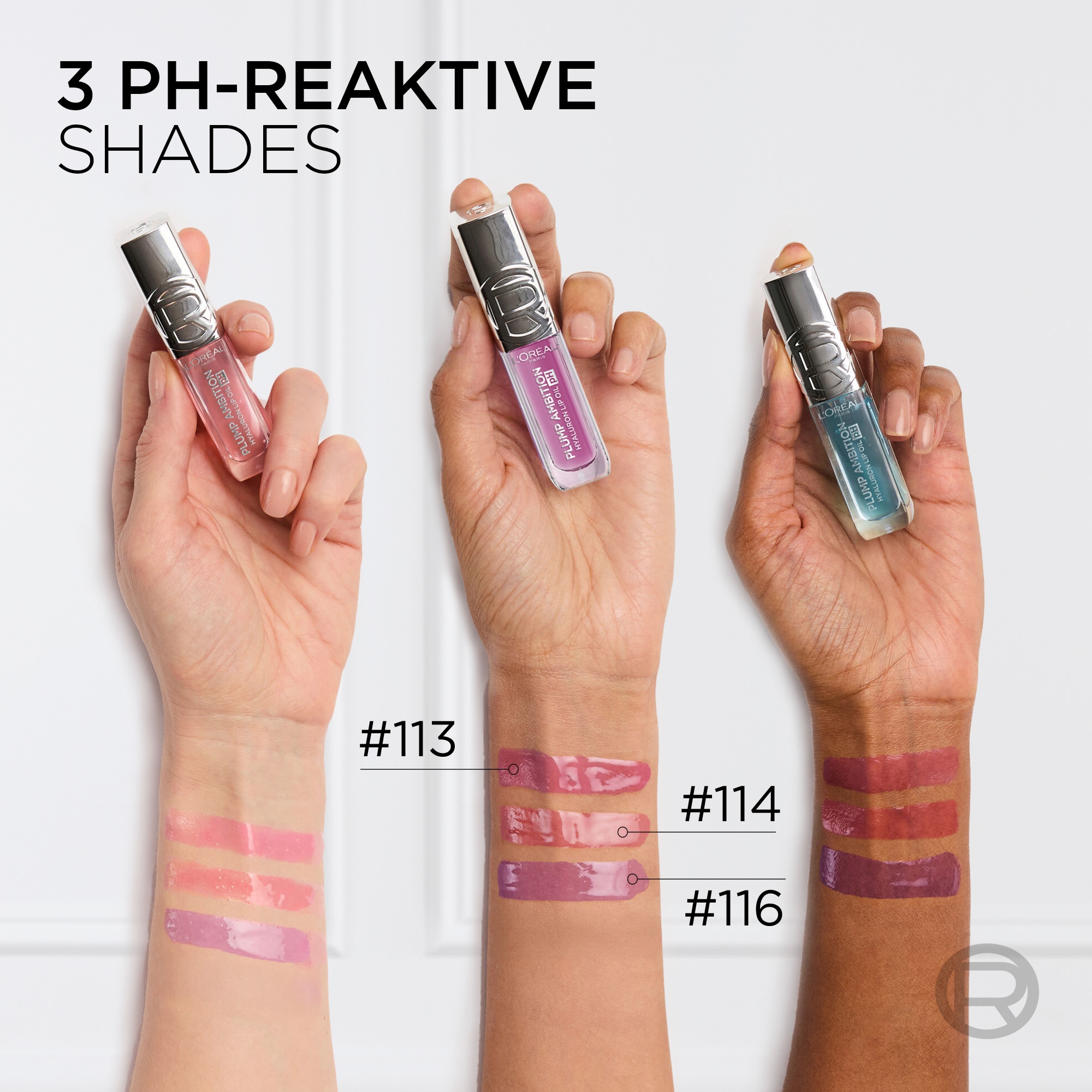 L'ORÉAL PARIS Lipgloss »PARADISE PLUMP AMBITION HYALURON LIP OIL« das die Lippen in nur einem Wisch voller & geschmeidiger macht