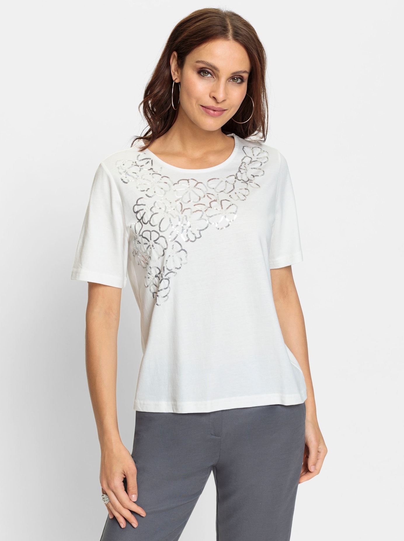 Lady Rundhalsshirt »Kurzarm-Shirt«, (1 tlg.)