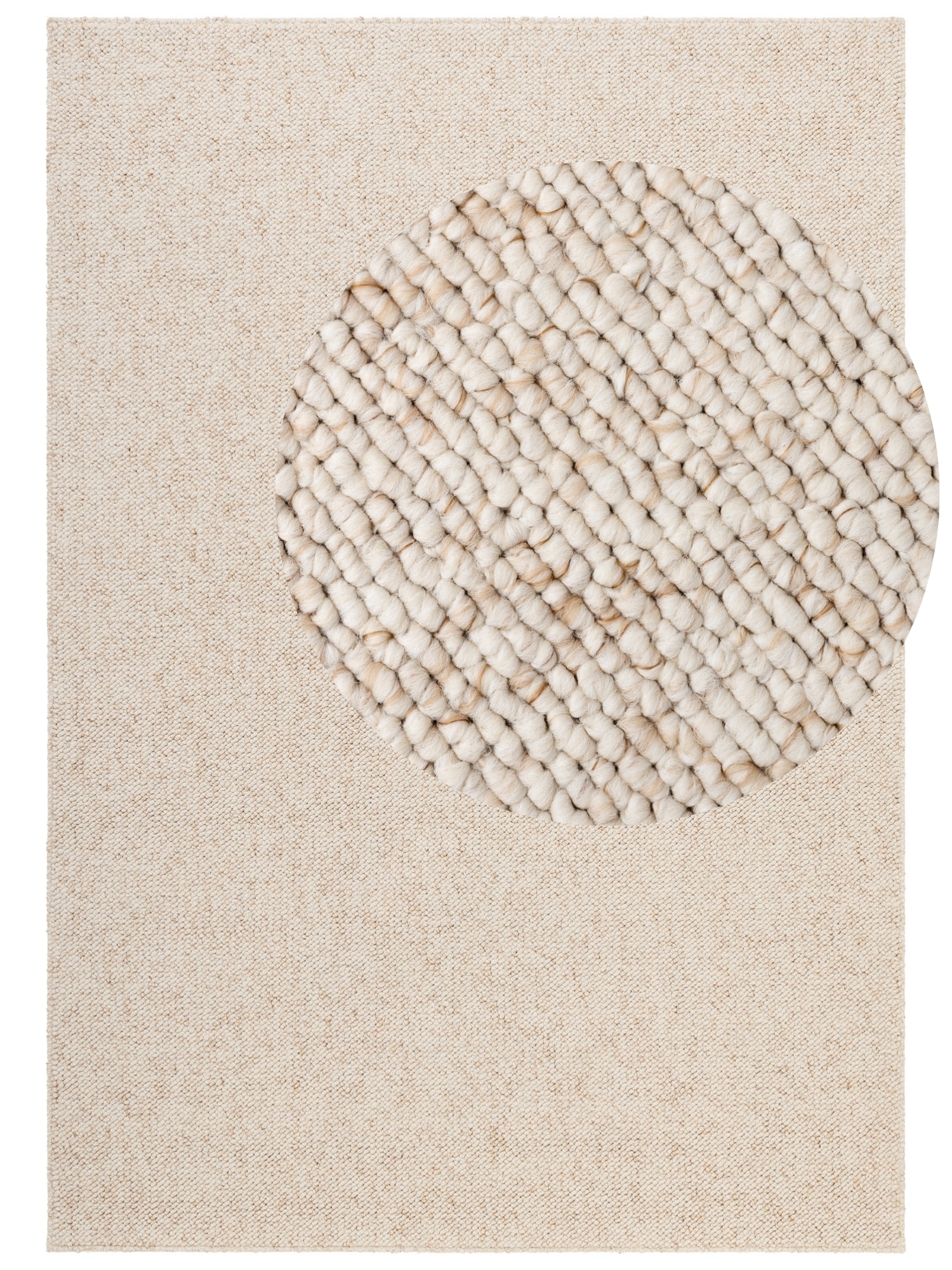 ELLE DECORATION Teppich »Rocco«, rechteckig, 10 mm Höhe, Läufer, waschbar, Wohnzimmer, Esszimmer, Woll-Optik