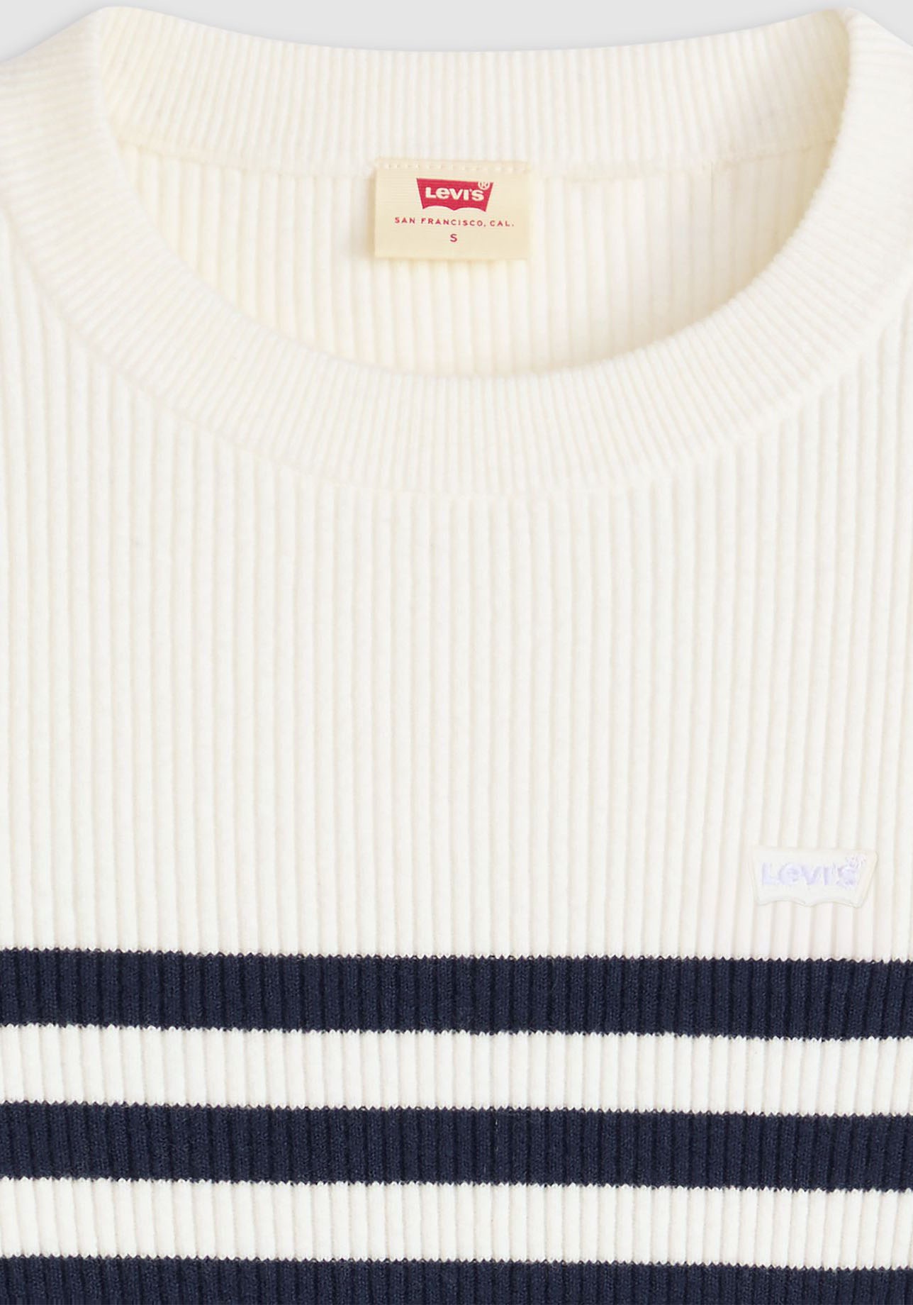 Levi's® Rundhalspullover »RIB CREW SWEATER« Geripptes Strickmuster