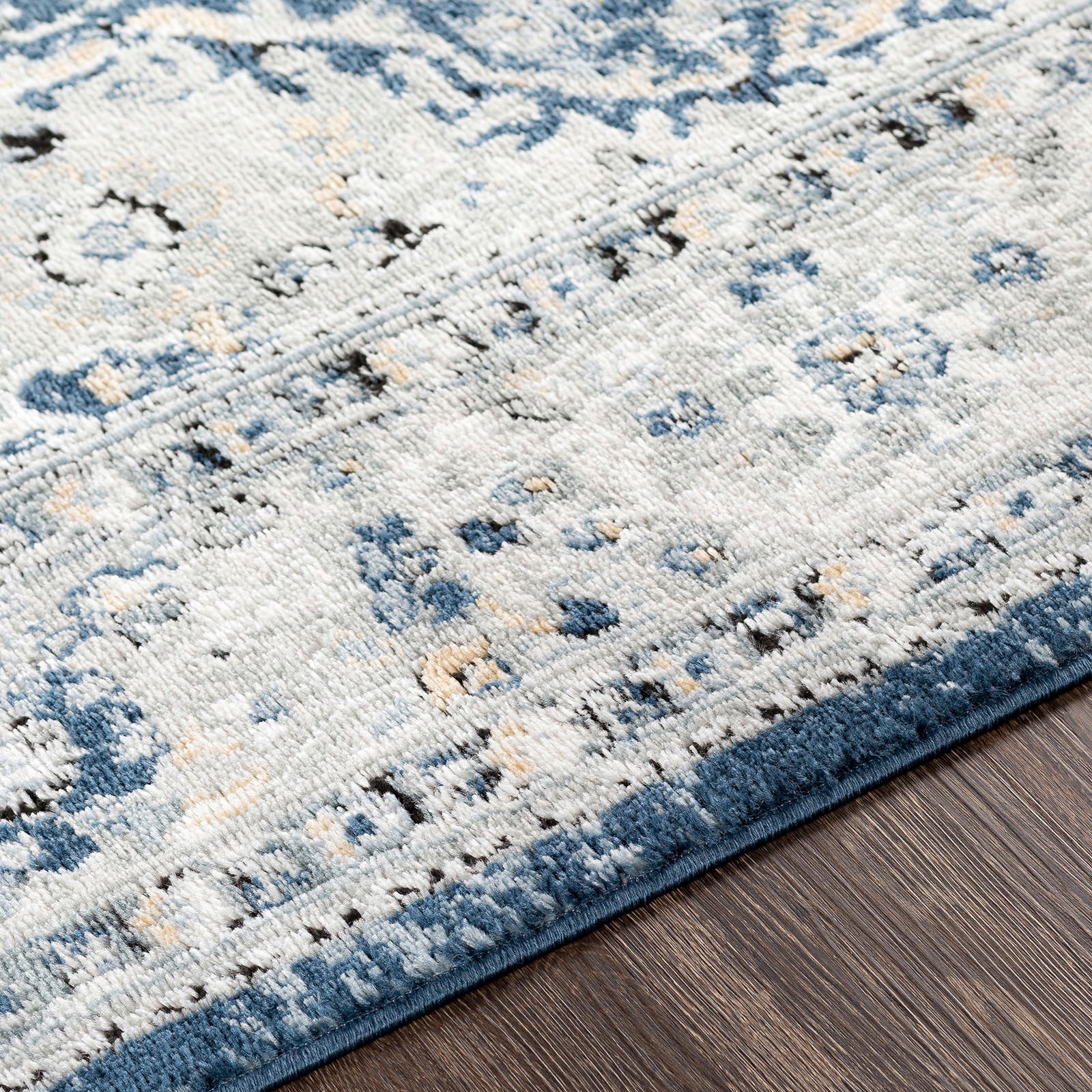 Livabliss Teppich »VIENNA«, rechteckig, 10 mm Höhe, Boho Kurzflor Orientteppich, Wohnzimmer, Schlafzimmer, Blau