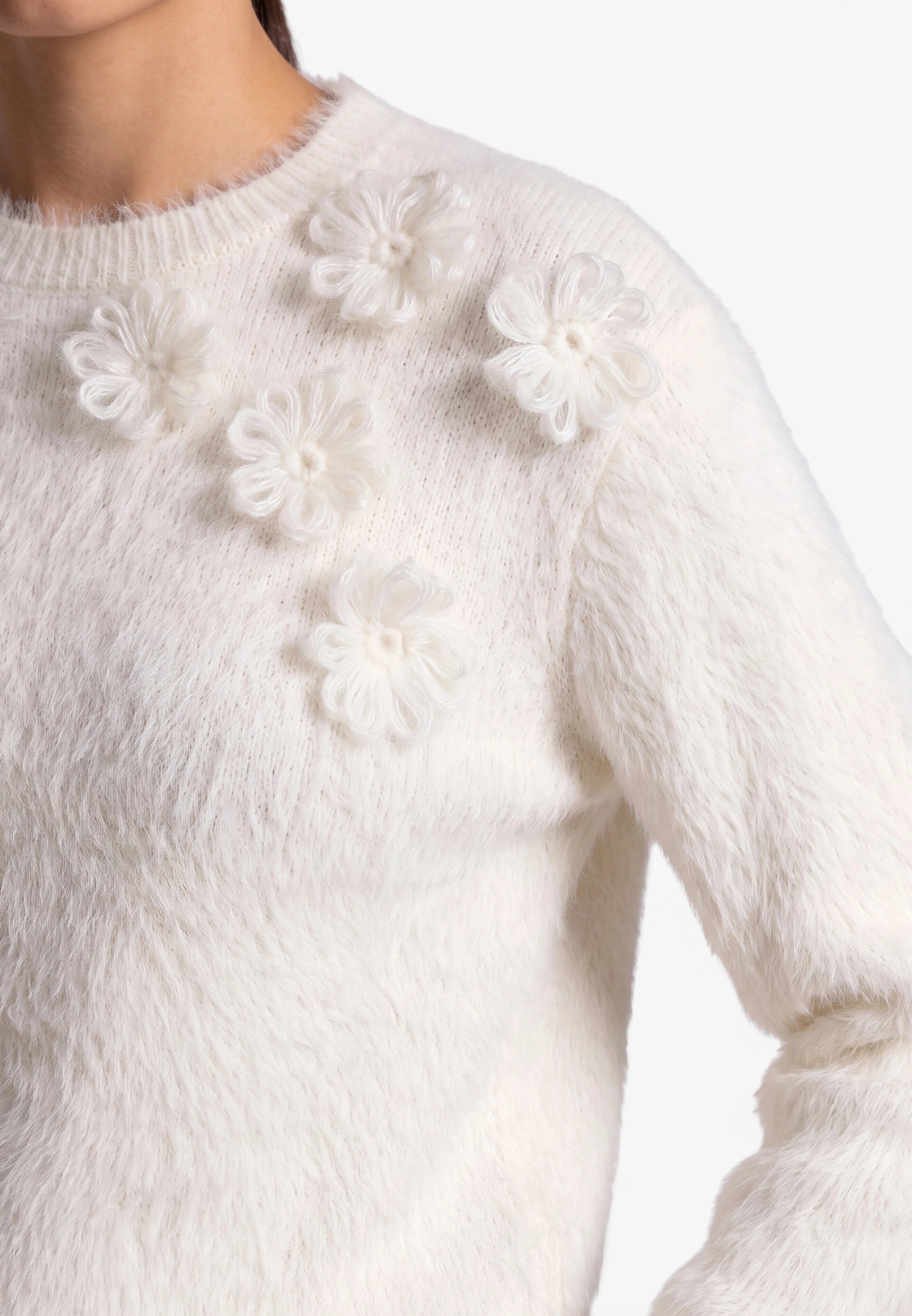 Zero Strickpullover »Strickpullover mit Effektgarn«