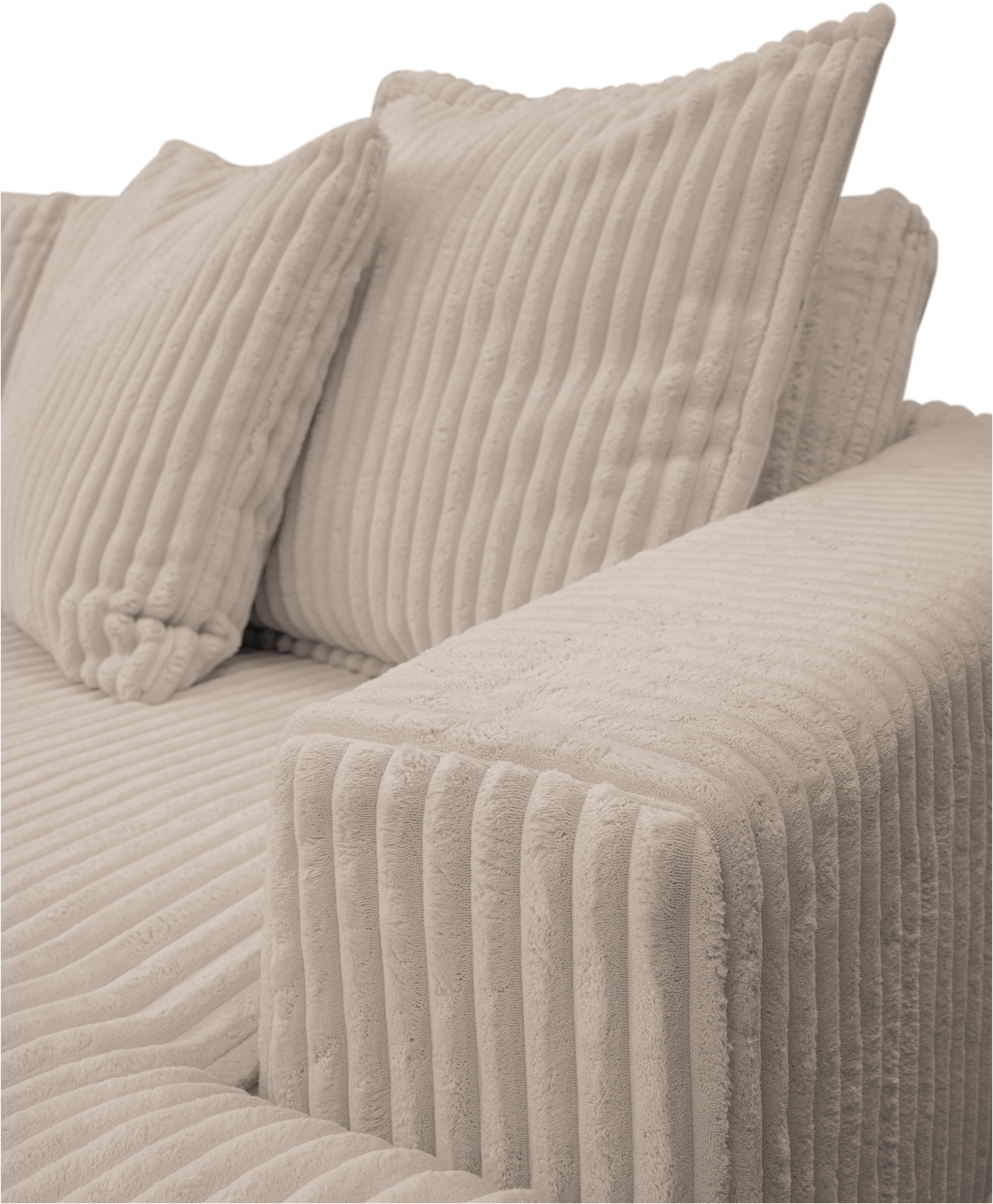 WERK2 Ecksofa »Eldorado, Megasofa, Polsterecke mit viel Platz, Breite 285cm, L-Form«, Design Ecksofa, besonders weicher Sitzkomfort, extra breite Recamiere