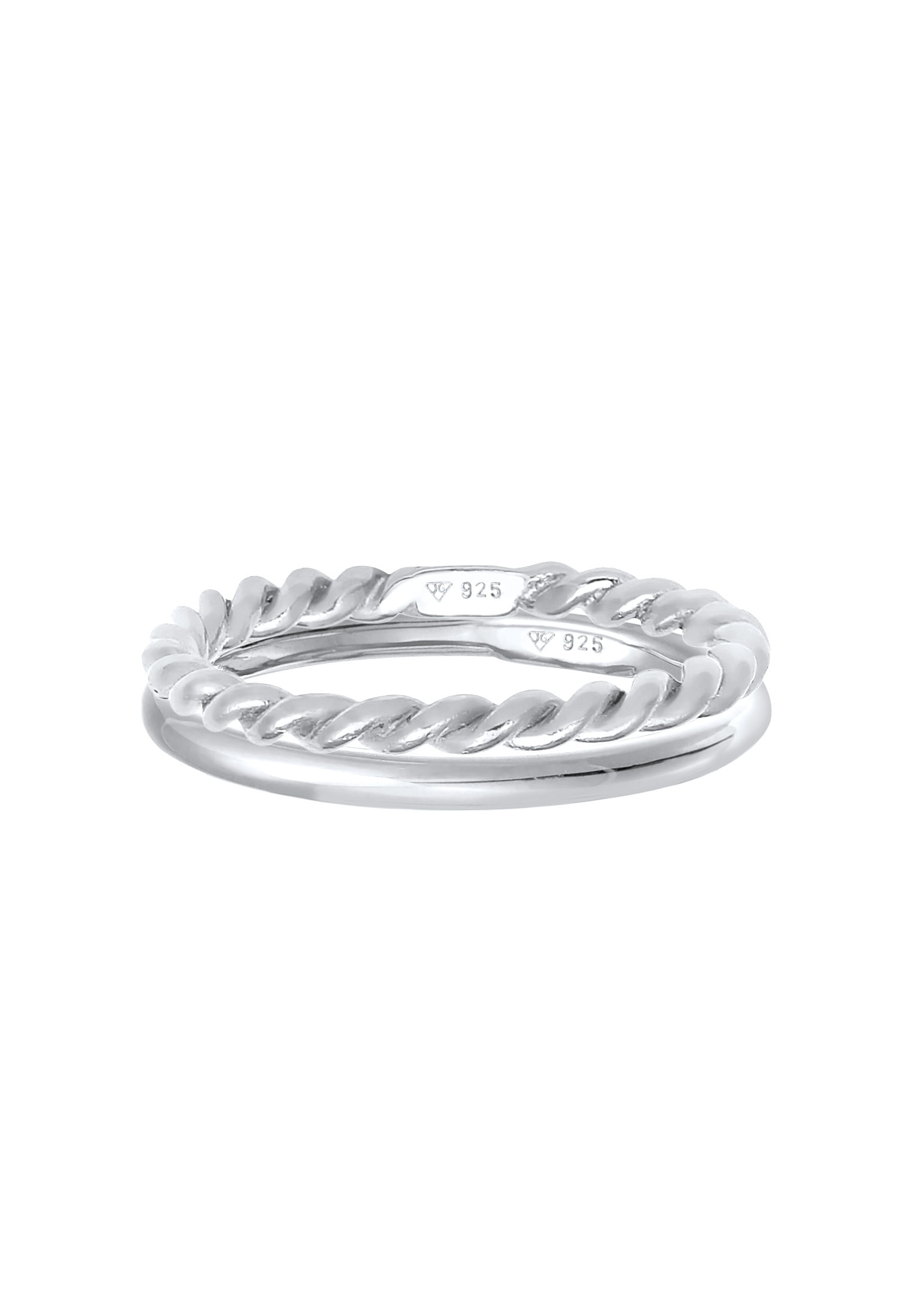Elli Ring-Set »Ring Basic Twisted 2er Set 925 Silber«
