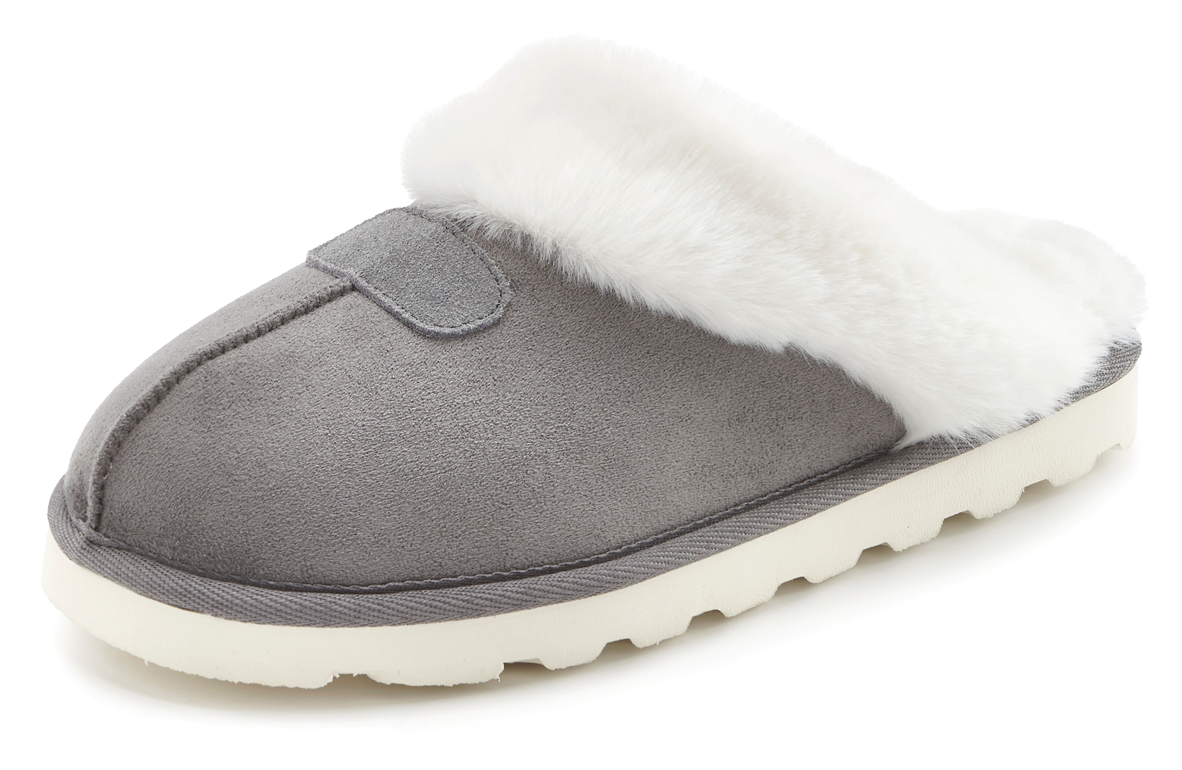 Vivance Dreams Pantolette »Plüsch Hausschuh, Pantoffeln, Clogs, Schlappen, Hausschuh,«  mit Warmfutter VEGAN