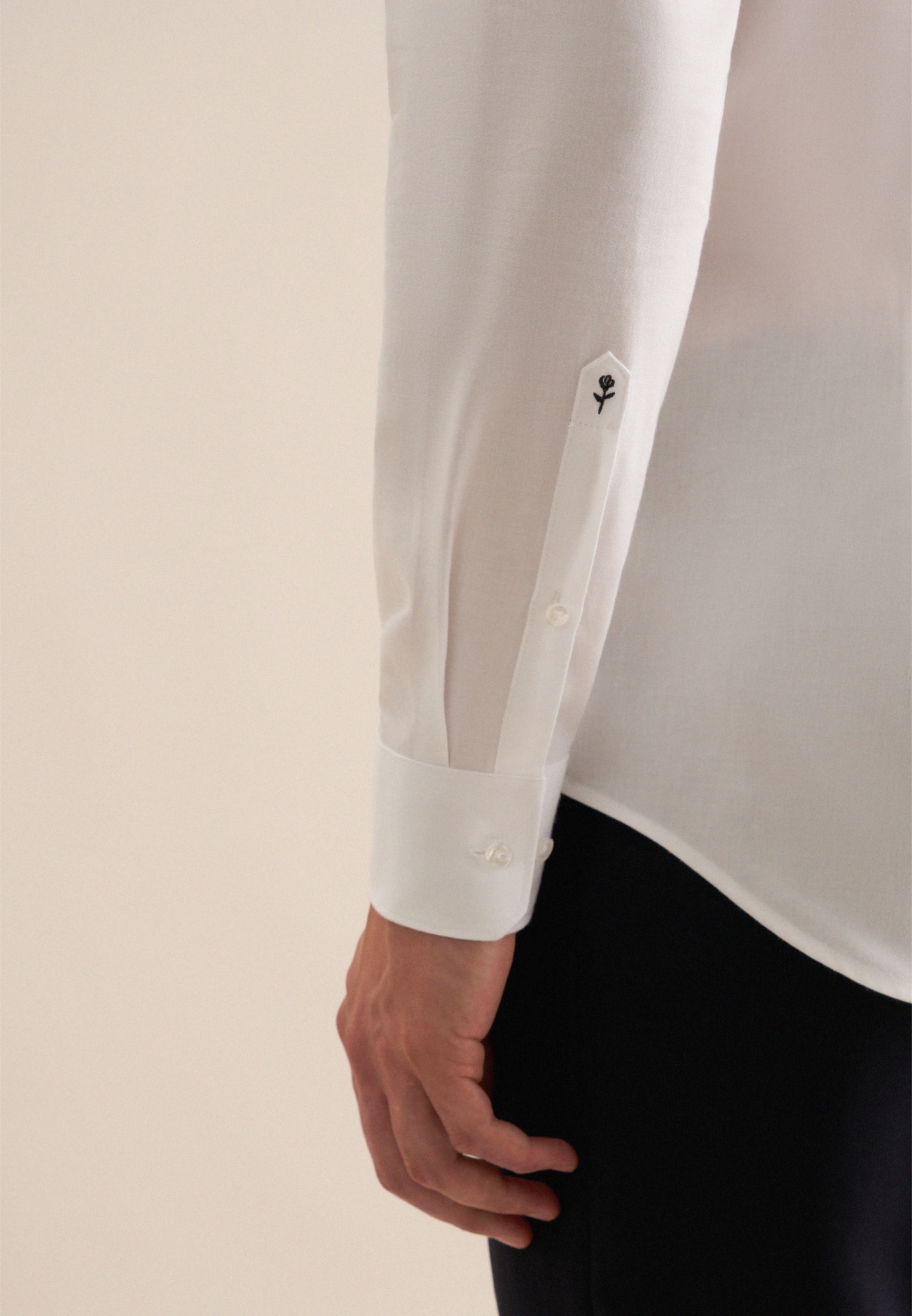seidensticker Flanellhemd »Slim«, Slim Langarm Kentkragen Uni
