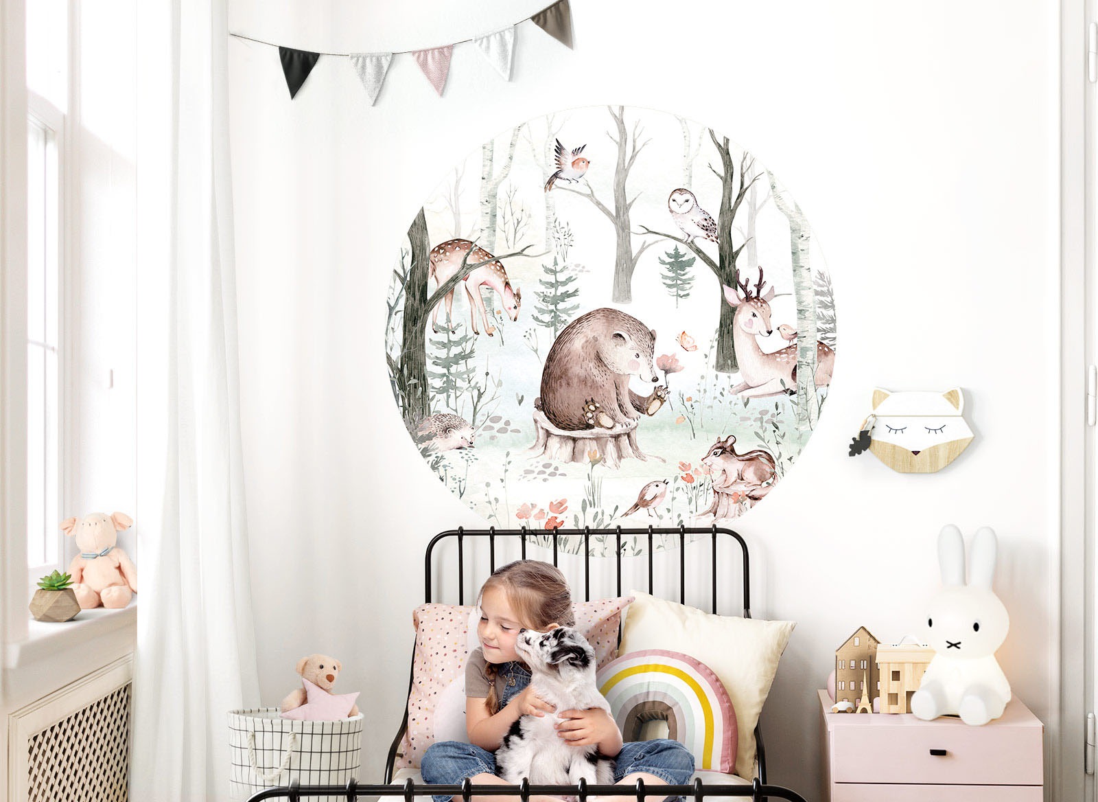 little DECO Wandtattoo »Little Deco Wandtattoo Waldtiere Bär Eule Reh«