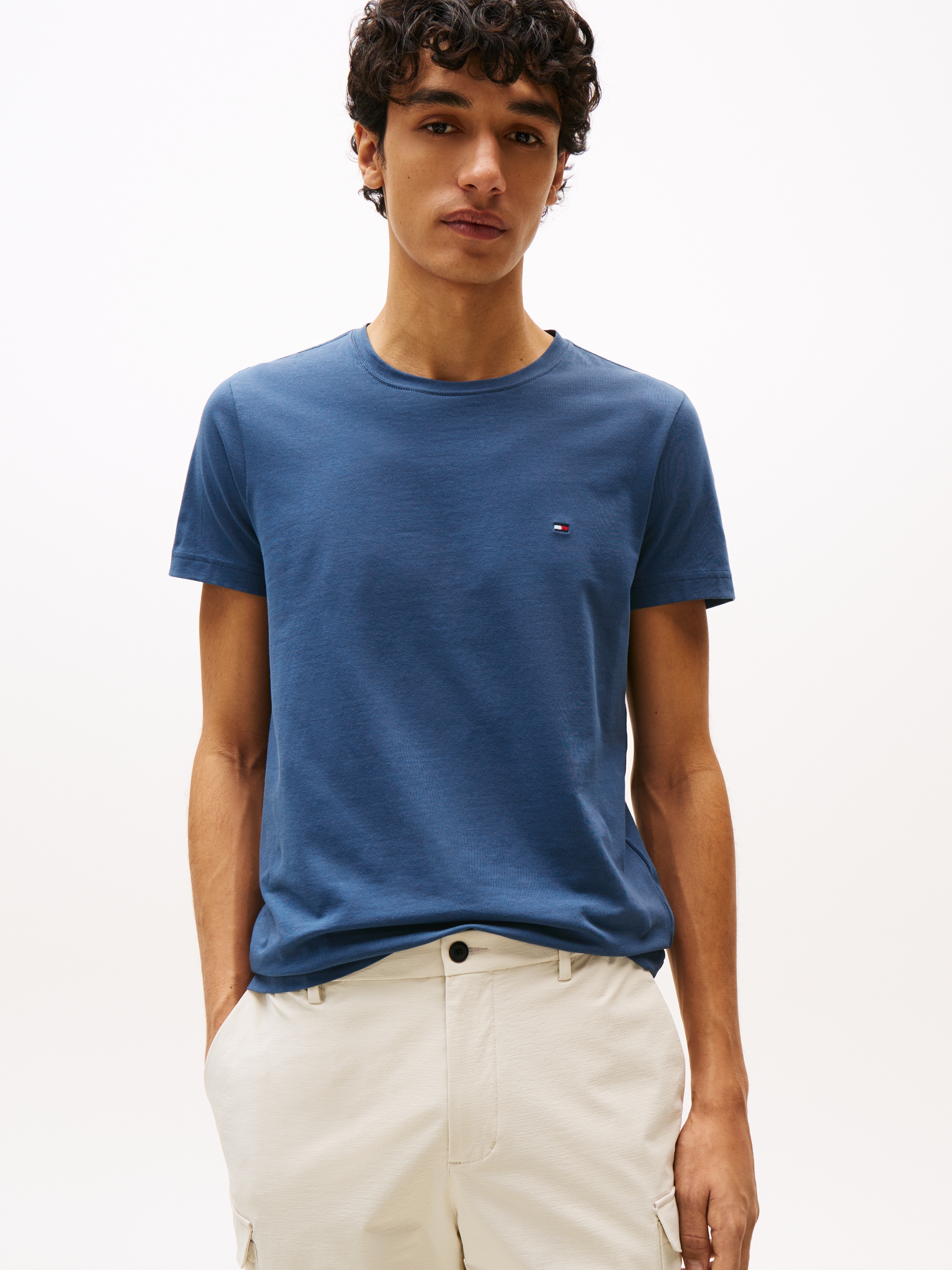 Tommy Hilfiger T-Shirt »STRETCH SLIM FIT TEE«, mit Rundhalsausschnitt