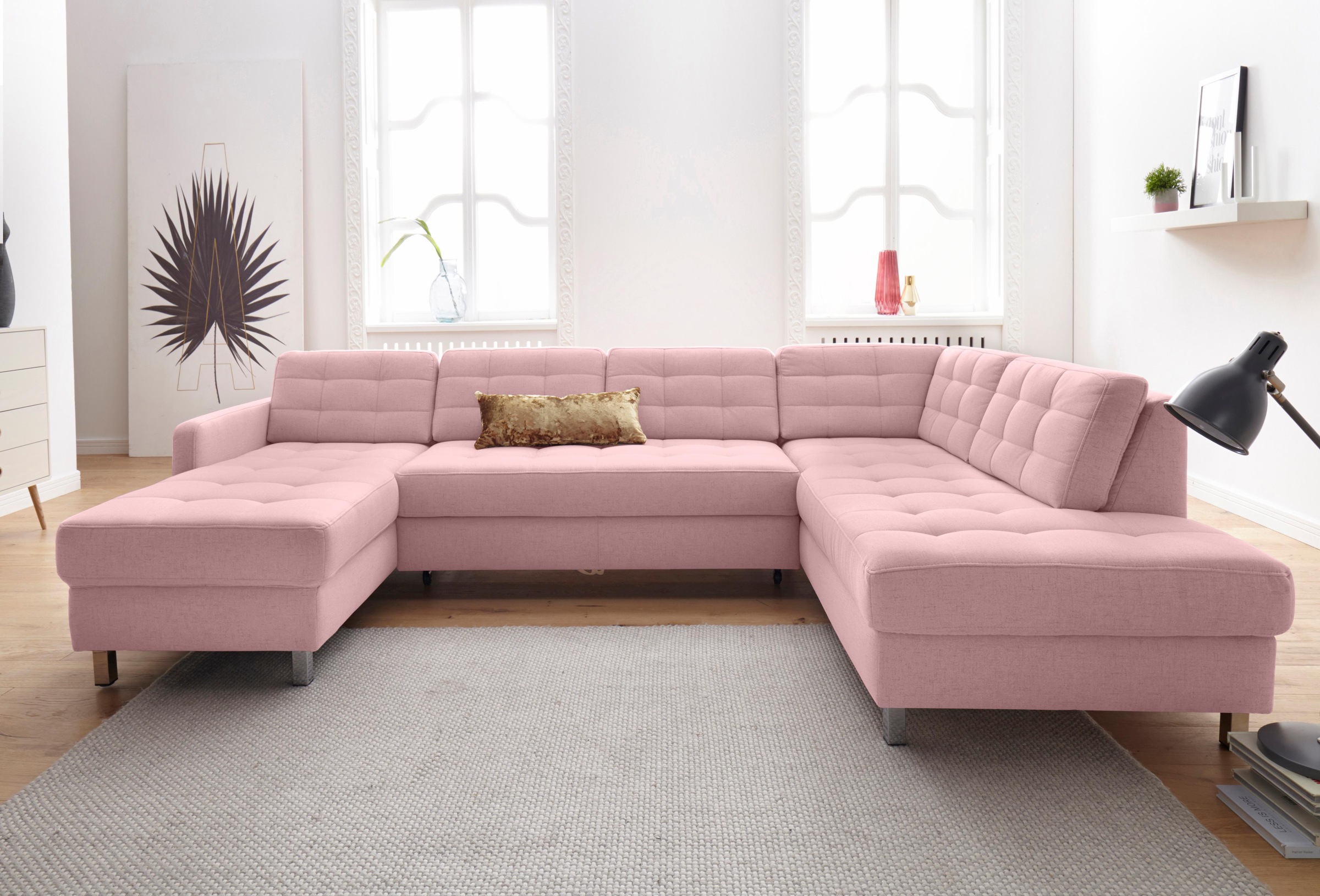 sit&more Wohnlandschaft »Picasso U-Form« wahlweise mit Bettfunktion und Bettkasten