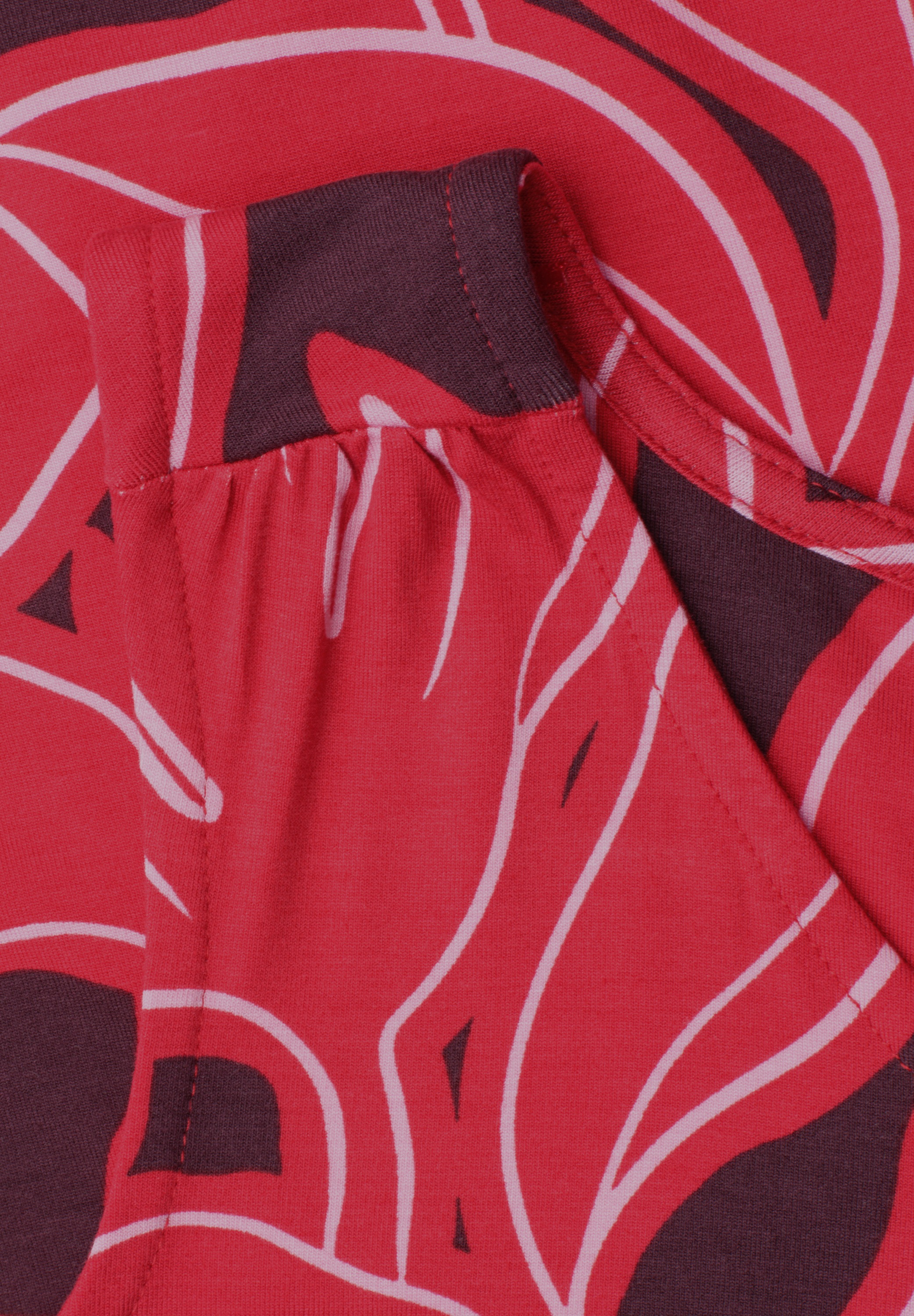 STREET ONE Shirttop Sommertop bedruckt mit V-Neck und Elastiksaum