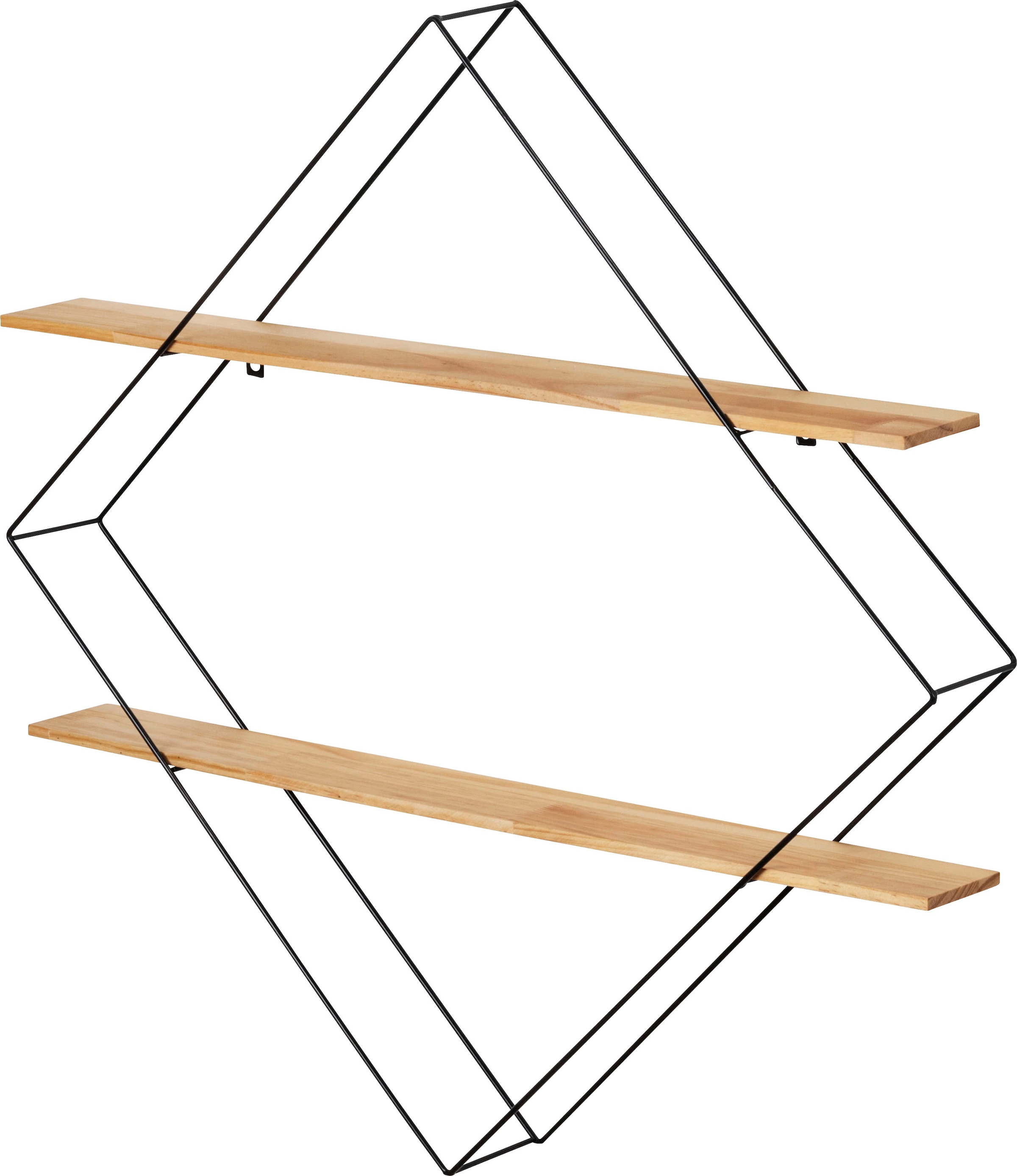 WENKO Wandregal »Geo«, Rautenform, 2 Ablagen