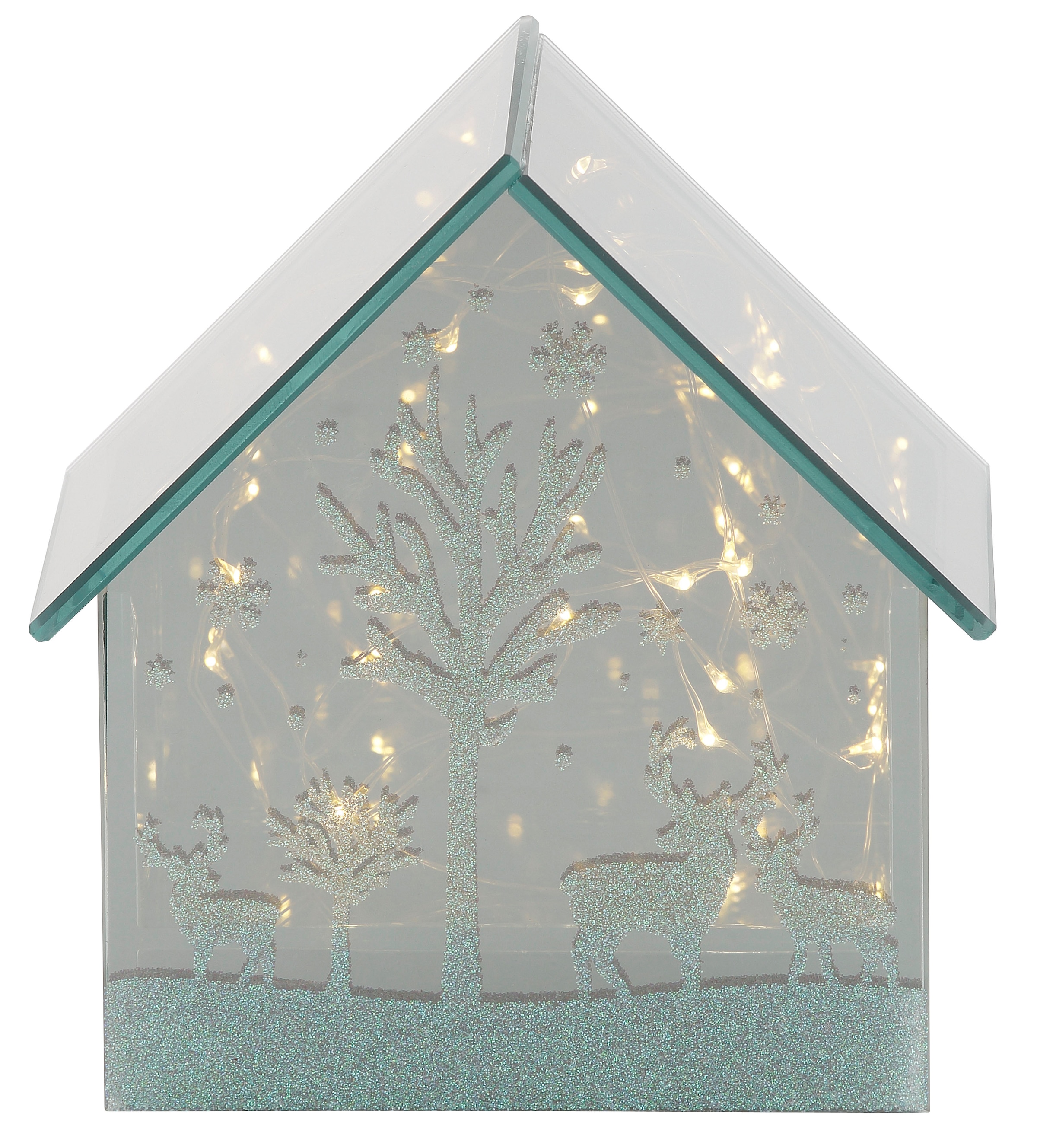 Home affaire Weihnachtshaus bestellen LED-Haus aus bei OTTO spiegelnder Oberfläche »Galway, Weihnachtsdeko«, Glas, mit