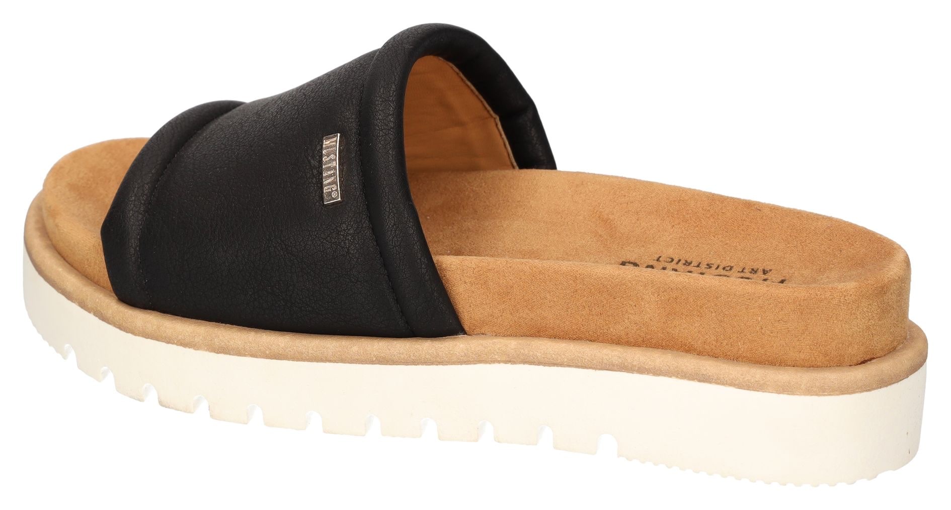 Mustang Shoes Pantolette,Plateausandale,Pool Slides,Sommerschuh mit Softfußbett, bequeme Form