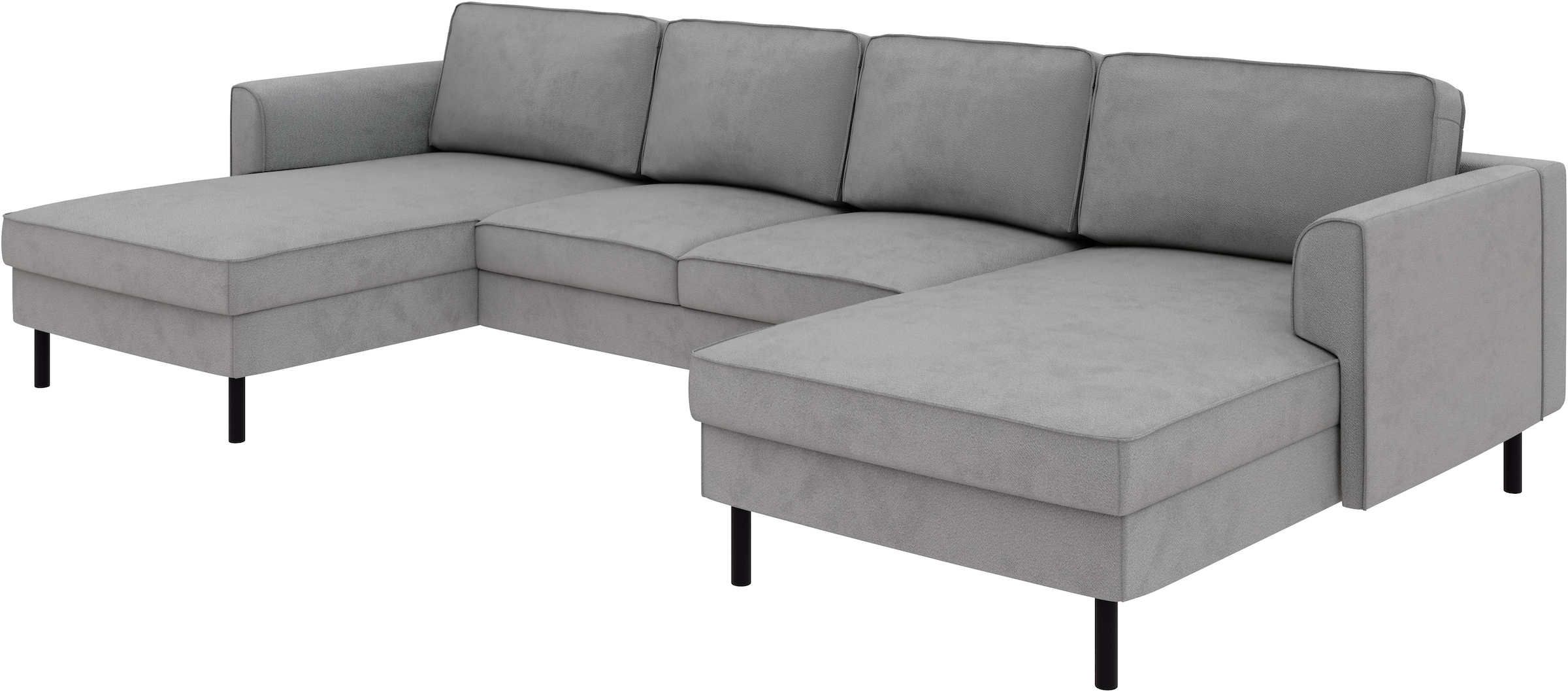 Home affaire Wohnlandschaft »Booster Couch wahlweise mit Schlaffunktion und Bettkasten-auch in Cord«, Sofa in U-Form, Breite 305 cm