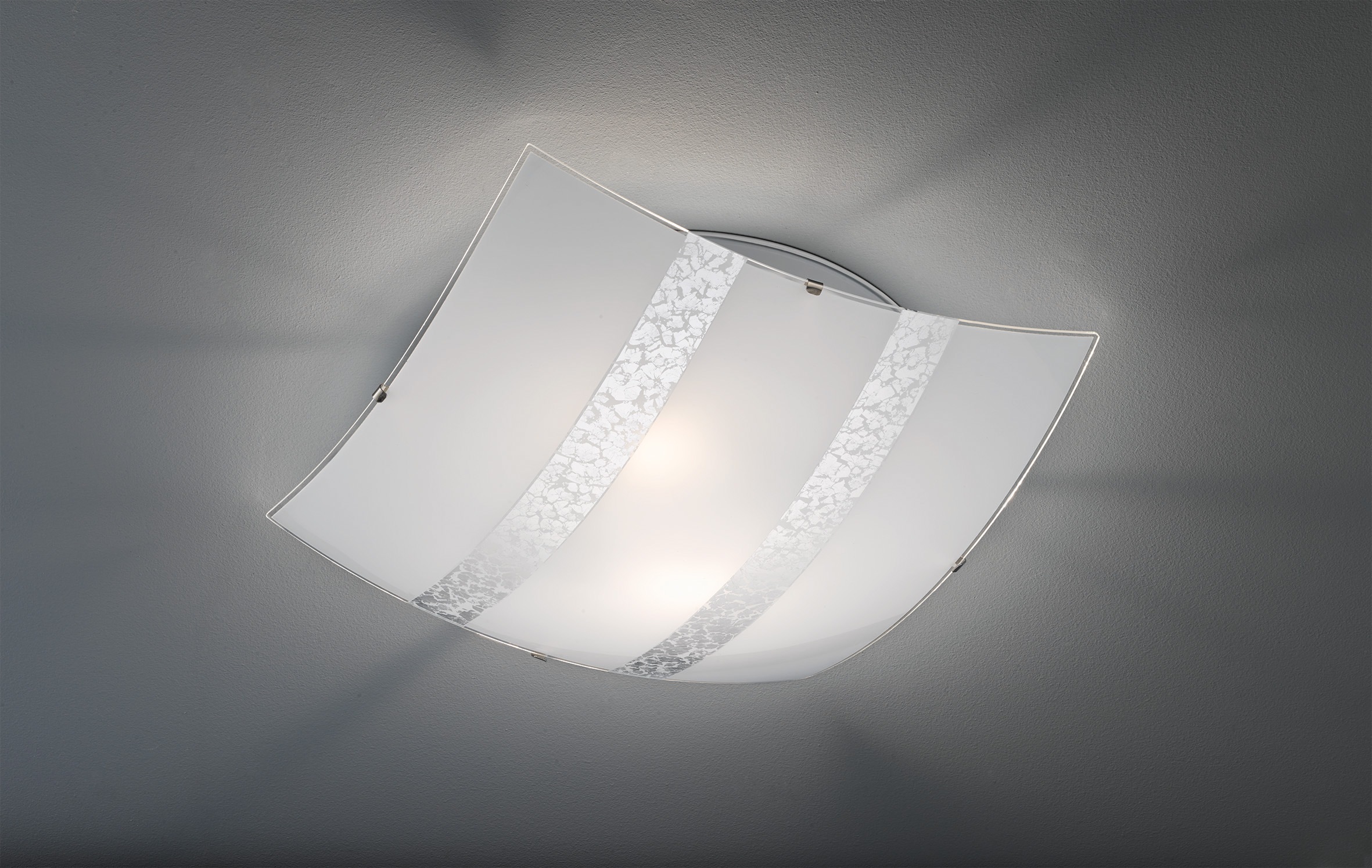 TRIO Leuchten Deckenleuchte »Nikosia«, 2 mit schöne OTTO flammig-flammig, Design Glas Silberstreifen Lichtakzente bei klassisches / durch