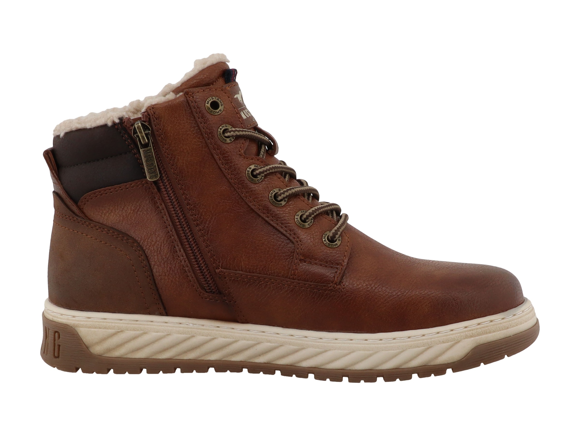 Mustang Shoes Winterboots »Stiefelette«  Schnürboots, Outdoorschuh mit modischem Zierreißverschluss