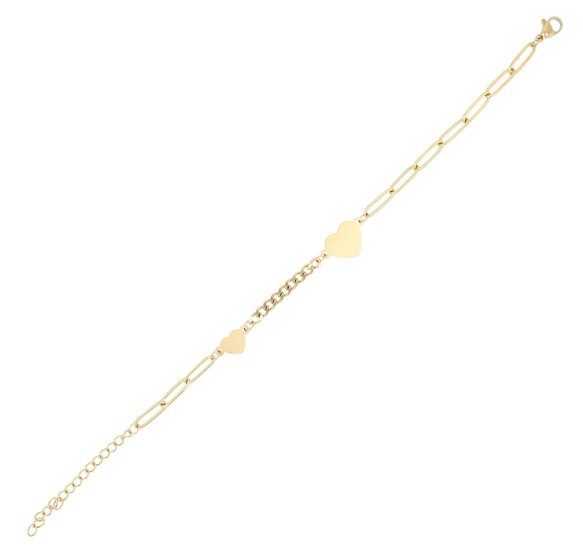 Adelia´s Armband »Damen Armband ¿ Herz aus Edelstahl 18 cm«