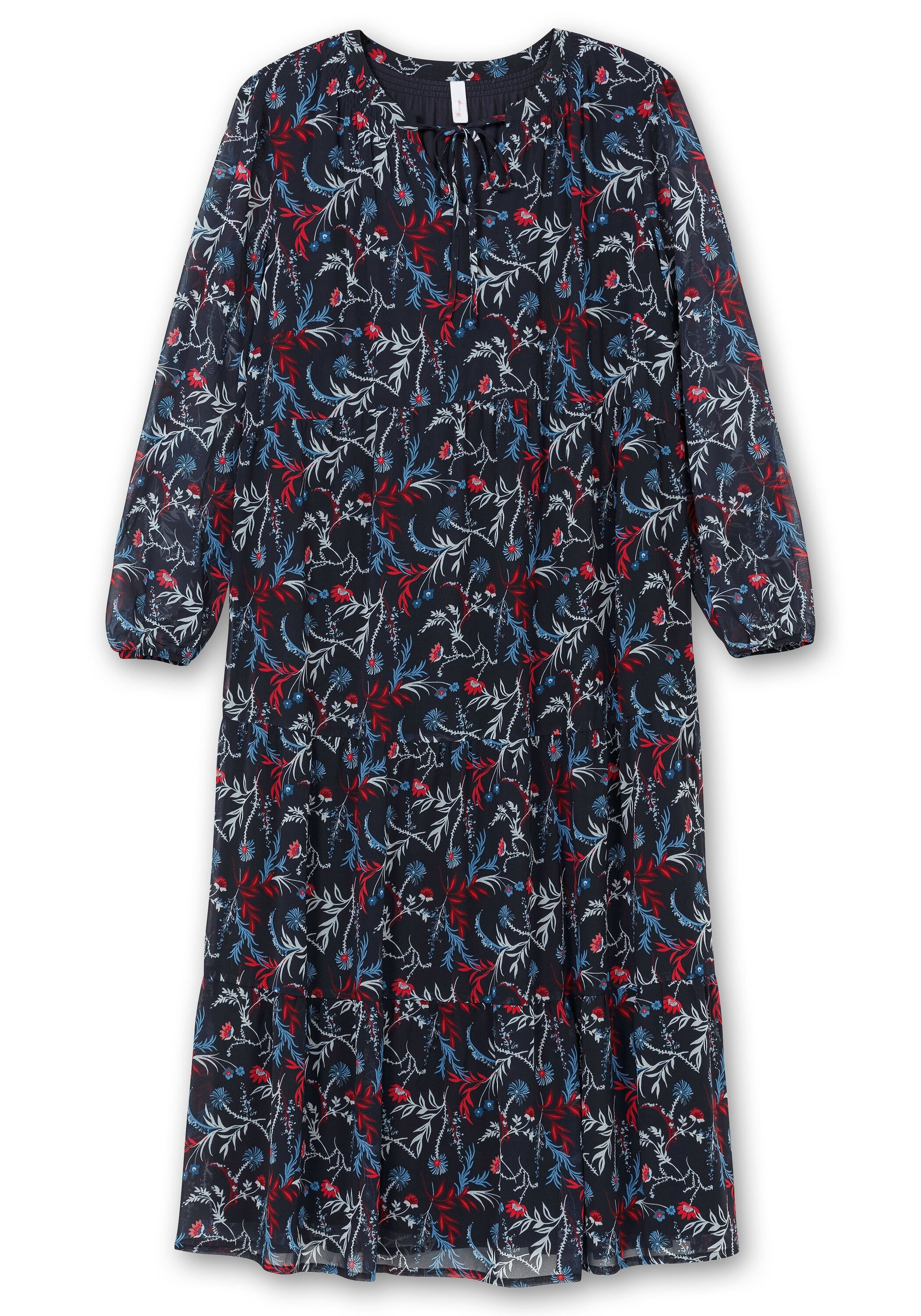 Sheego Maxikleid »Chiffonkleid aus Chiffon, mit blickdichtem Futter«