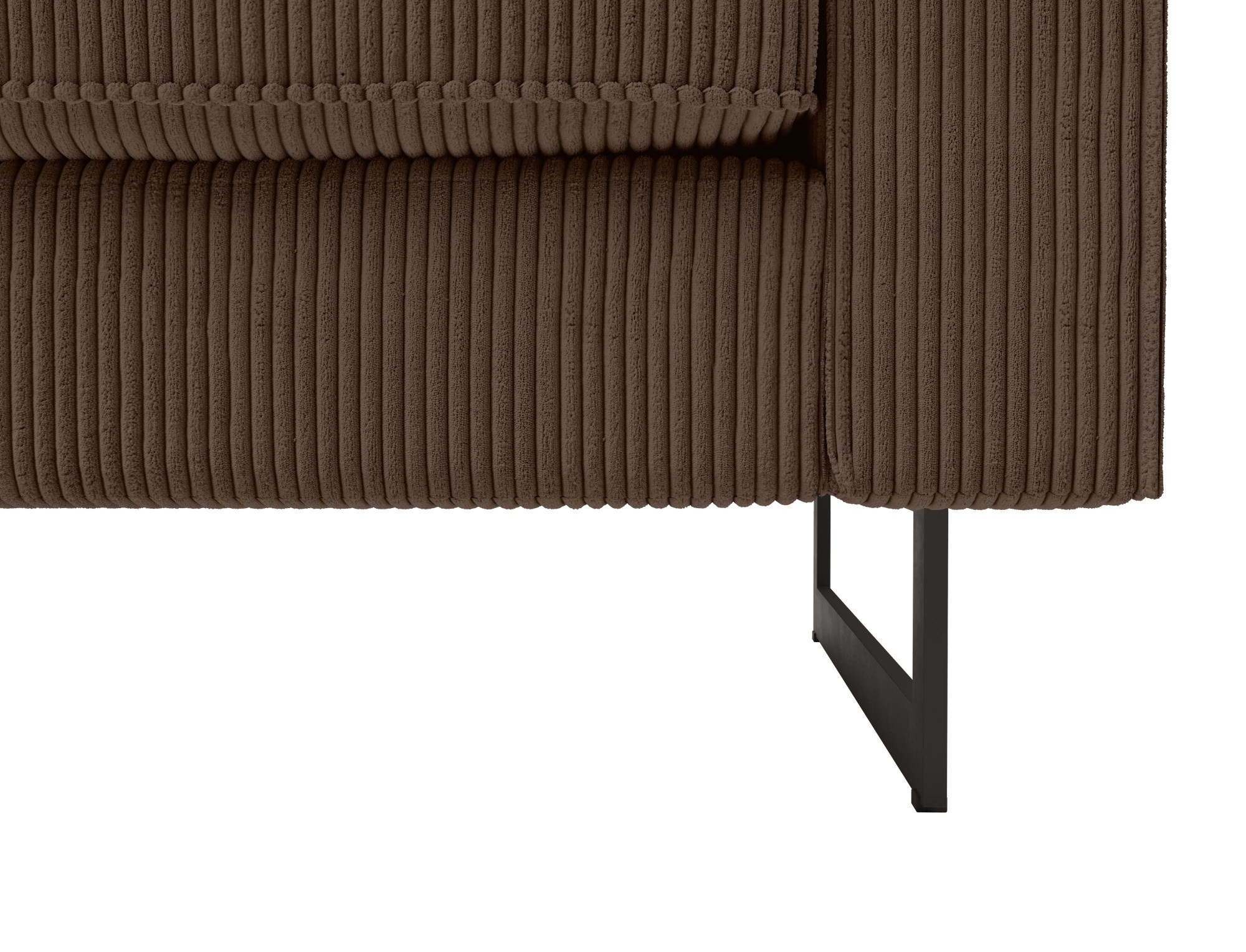 Places of Style Ecksofa »Pinto, 250/290 cm, langer Schenkel, XXL, Ottomane«, Cord, Feincord, Luxus-Microfaser Leder und Chenille