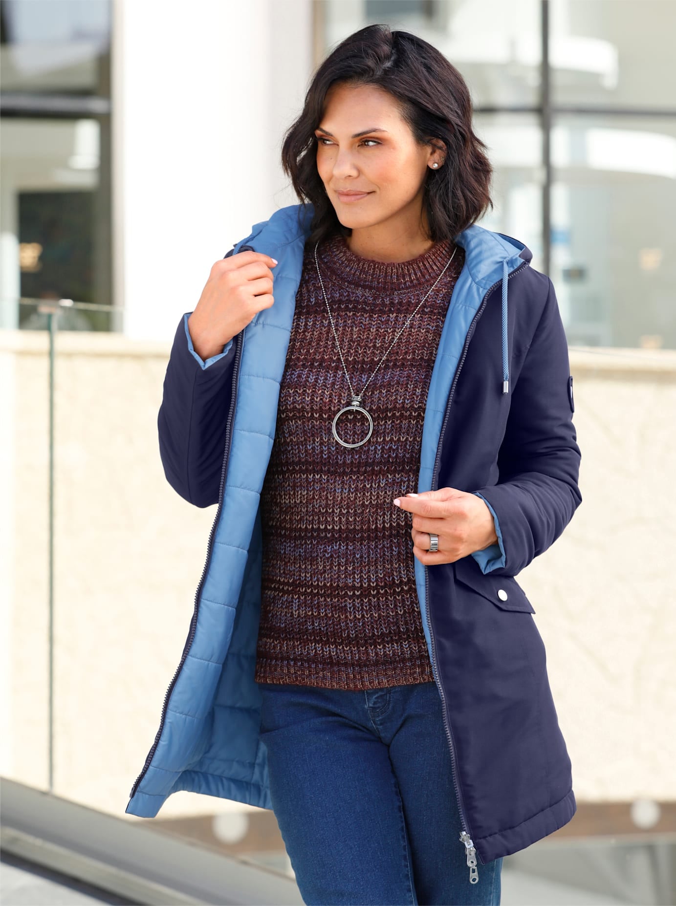 Casual Looks Wendejacke, mit Kapuze