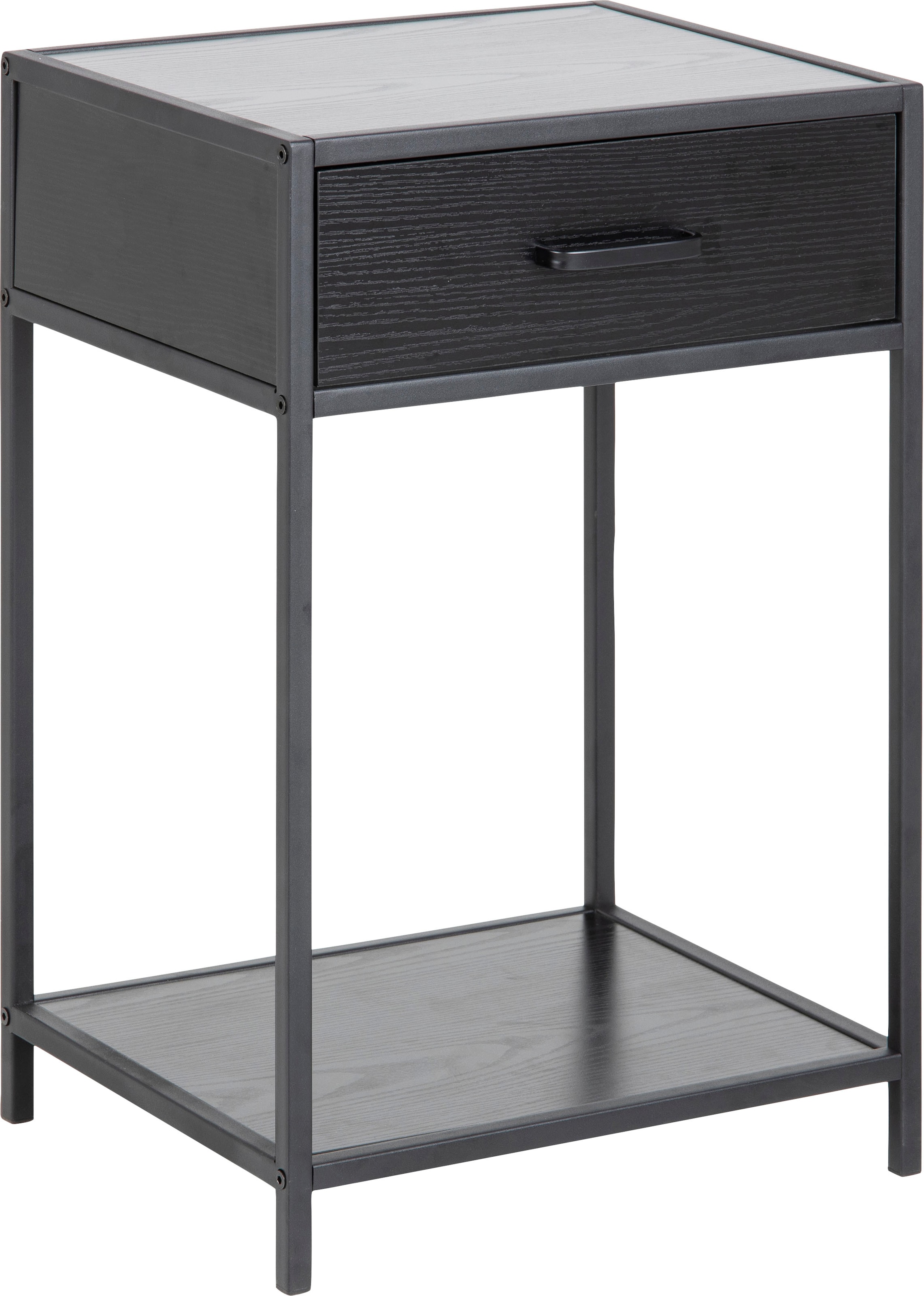 ACTONA GROUP Nachttisch, Metallgestell, Industrie-Look, Schublade und Einlegeboden, H: 63 cm