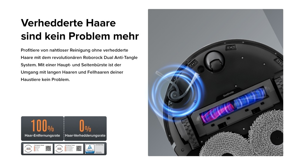 Roborock Saugroboter »Roborock Qrevo Edge 5V1 mit Wischfunktion, virtuelle Sperrzonen,« intellig. Software, präzise Raumzuordnung, individ. Reinigungspläne