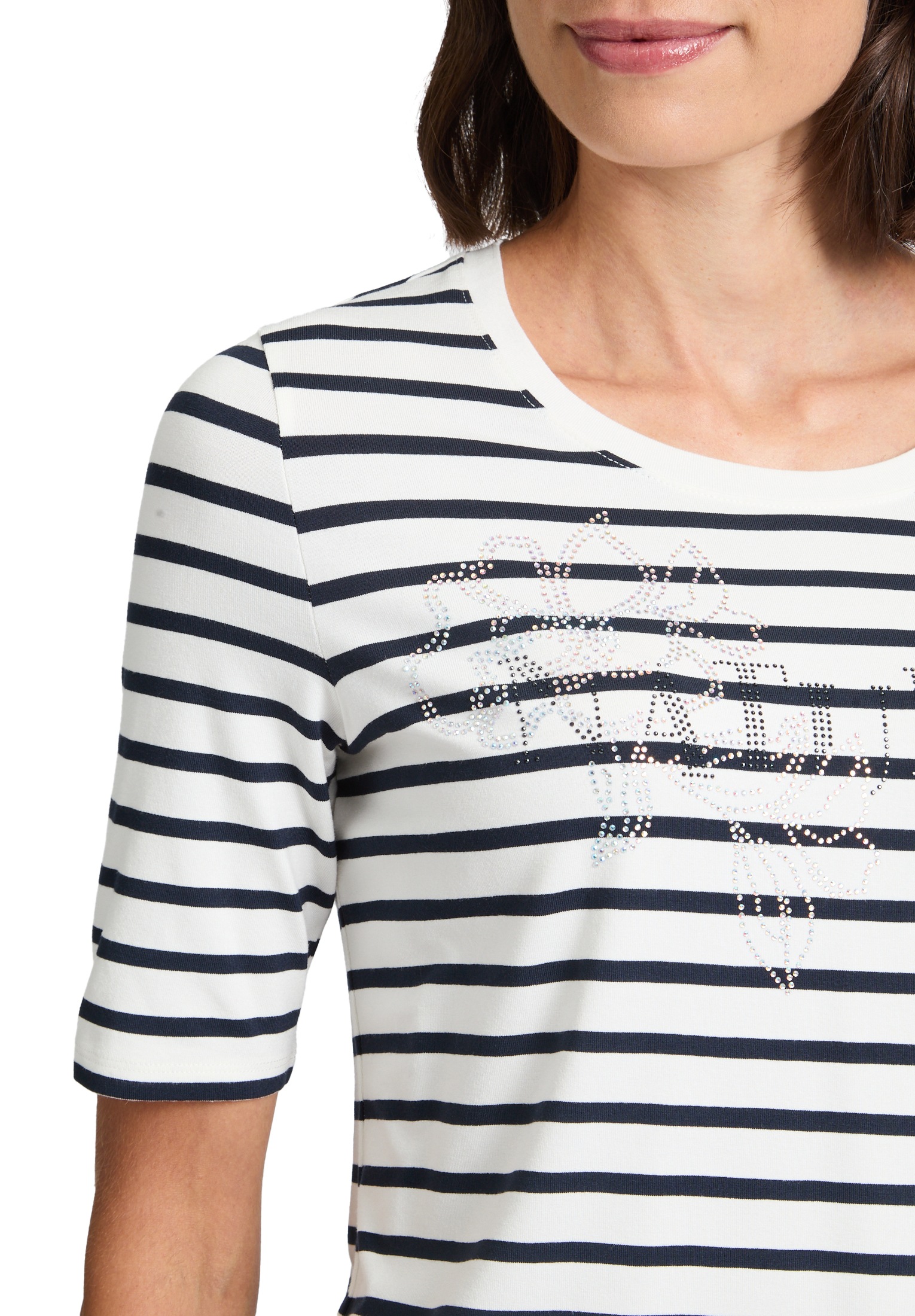 Betty Barclay T-Shirt »Ringelshirt mit Schmucksteinen«