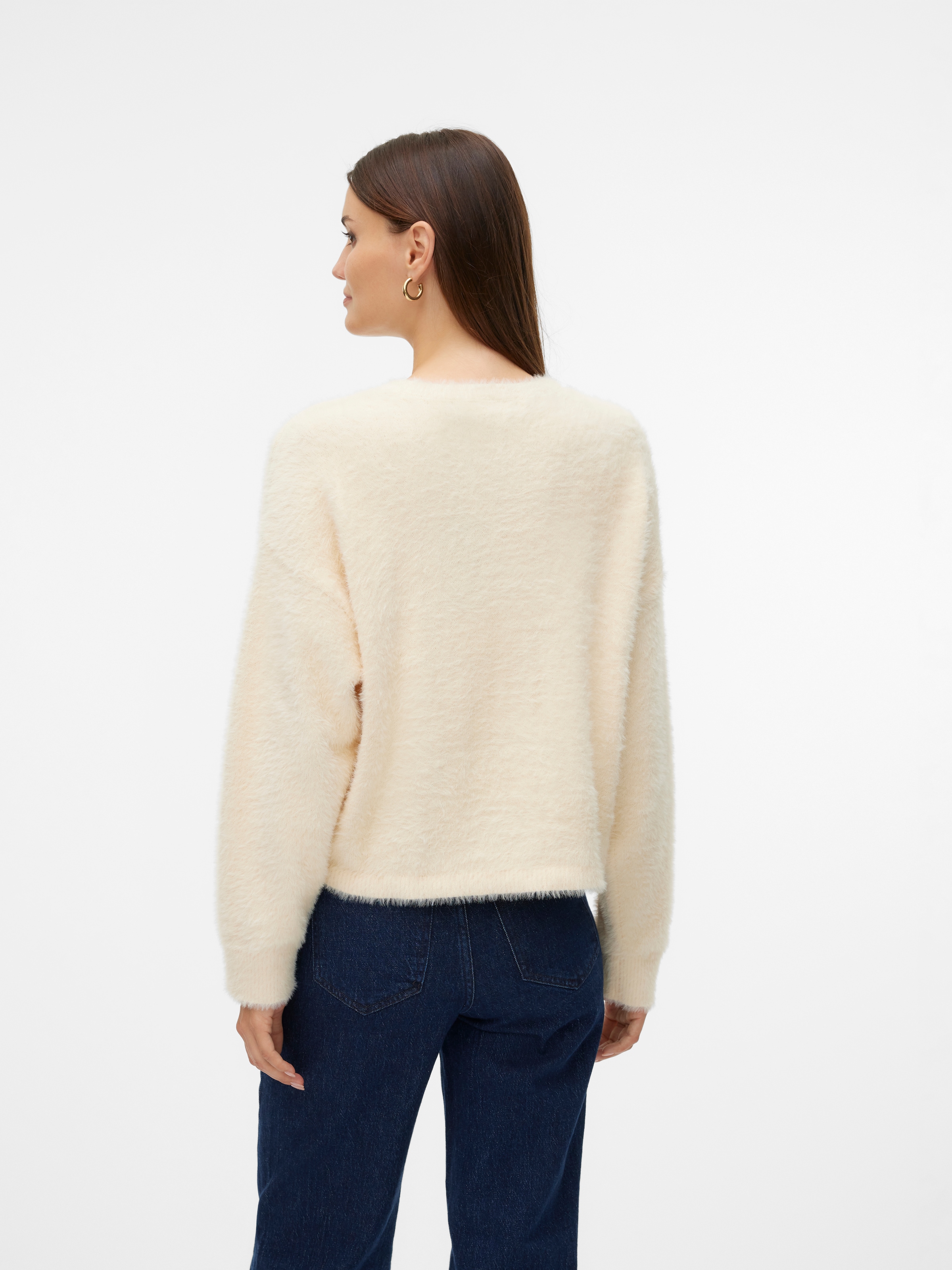 Vero Moda Rundhalspullover »VMALINA LS O-NECK BOXY PULLOVER BOO«
