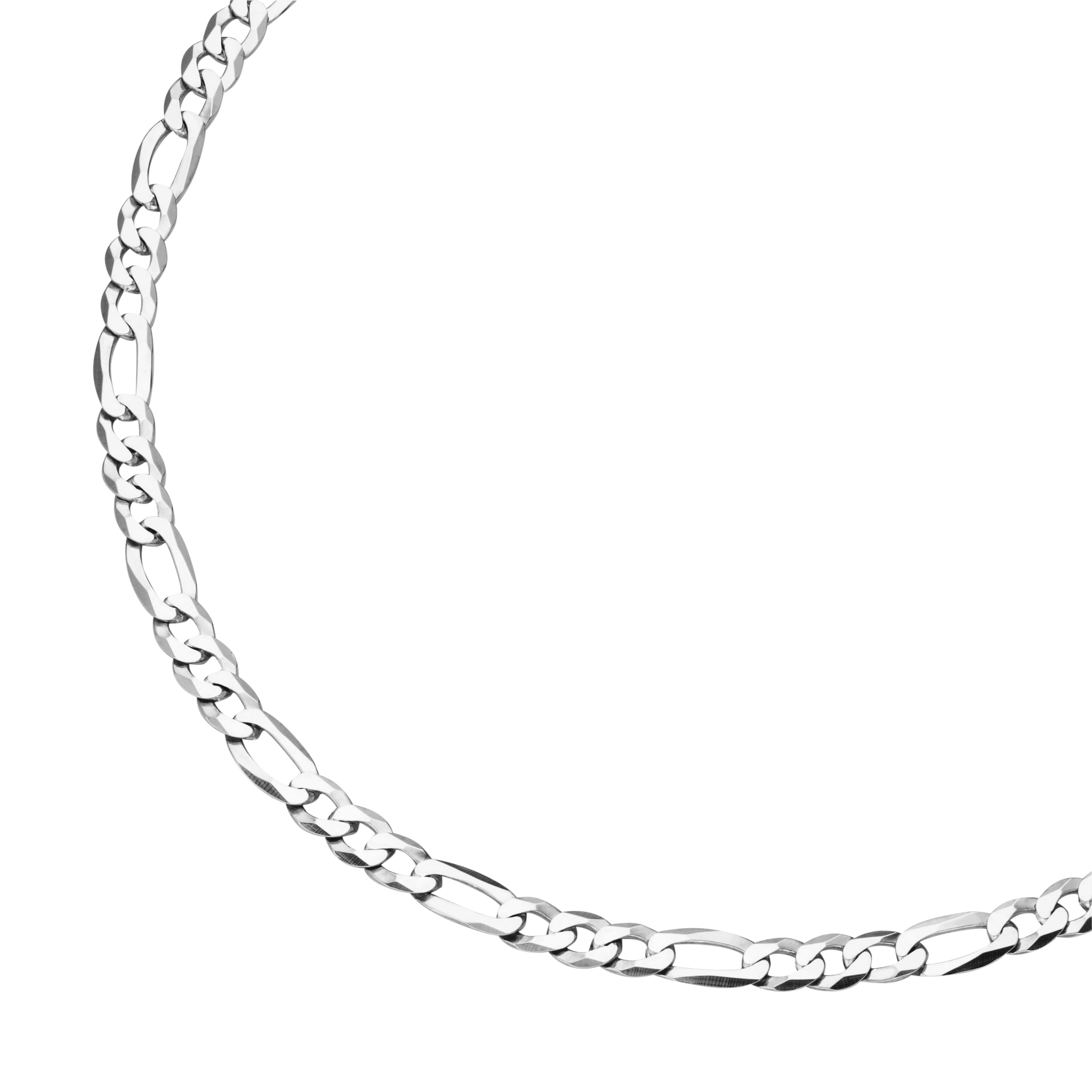 Smart Jewel Silberkette »Kette Figarokette 3/1 diamantiert, massiv, Silber  925« bei OTTO