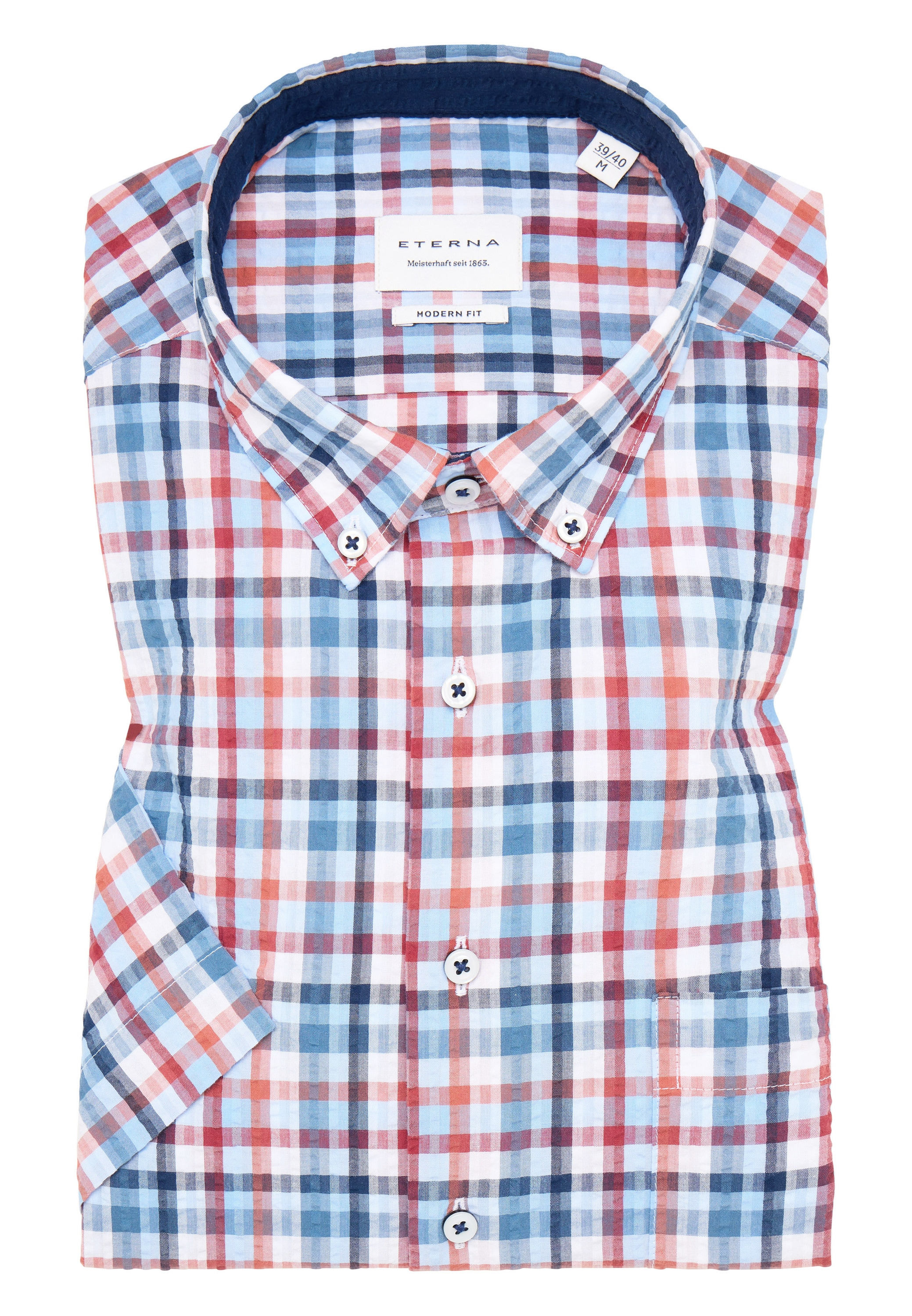 Eterna Kurzarmhemd »MODERN FIT« EASY IRON (bügelleicht)