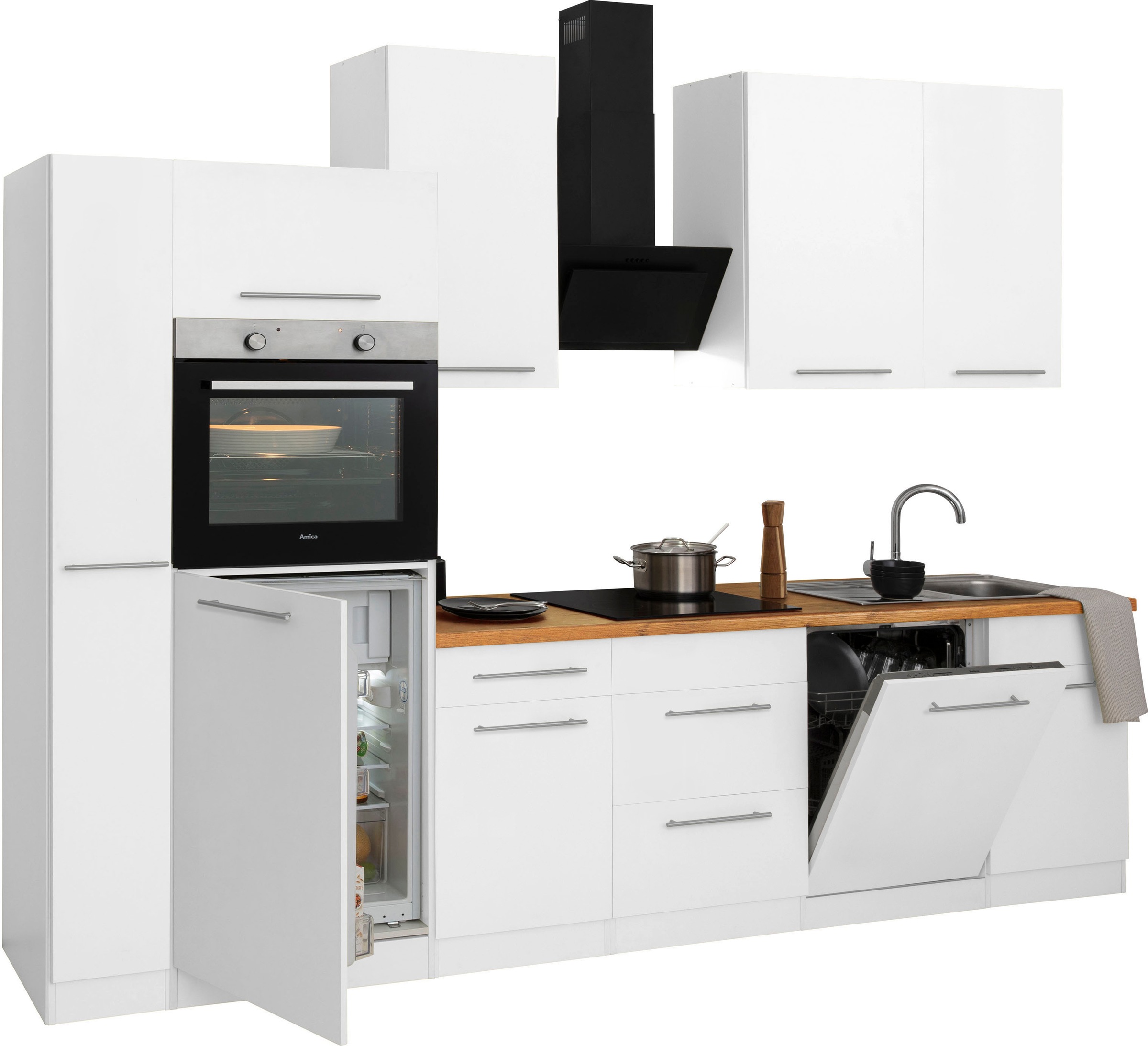 wiho Küchen Küchenzeile »Unna«, ohne E-Geräte, Breite 310 cm