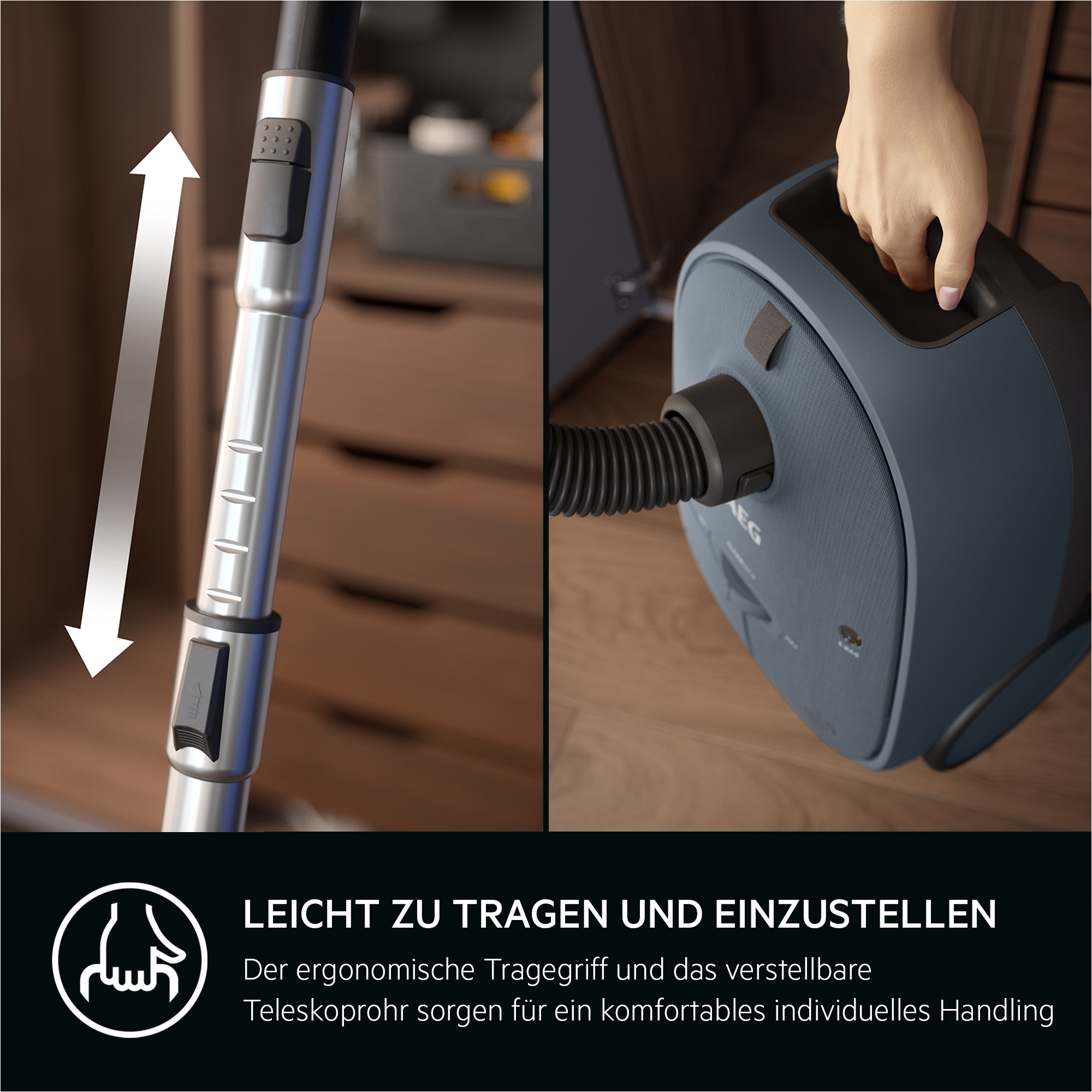 AEG Bodenstaubsauger »CLEAN 6000, hohe Saugleistung,«, 850 W, mit Beutel, inkl. Zusatzdüsen, 65 % Recyclingkunststoff