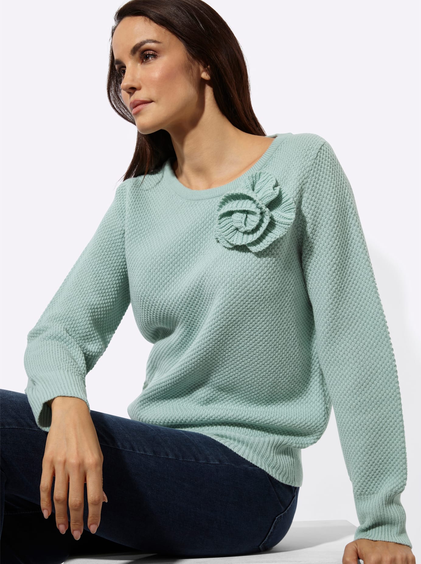 creation L Strickpullover »Woll-Mix-Pullover«