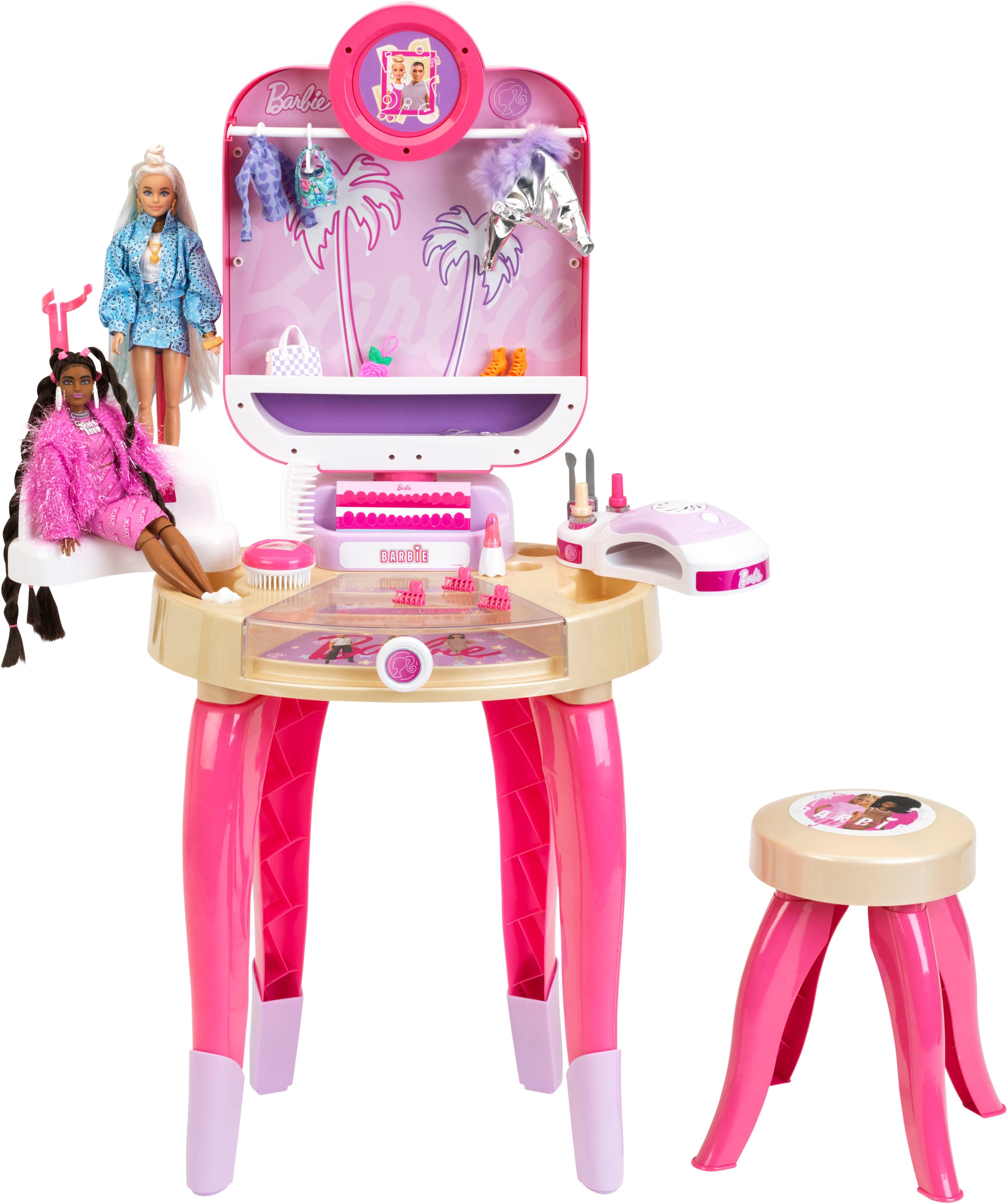 Klein Schminktisch »Barbie Schönheitsstudio, Happy Vibes«, mit Hocker;  Lichtfunktion OTTO Online Shop