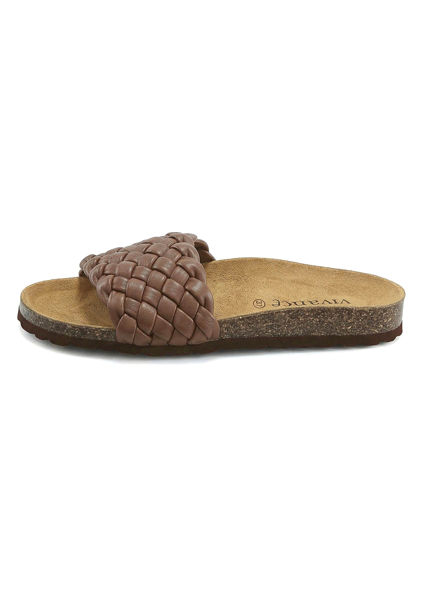 Vivance Pantolette »Mule, Sandale, offener Schuh, Sommerschuh,«  mit komfortablem Korkfußbett und weicher Innensohle aus Leder