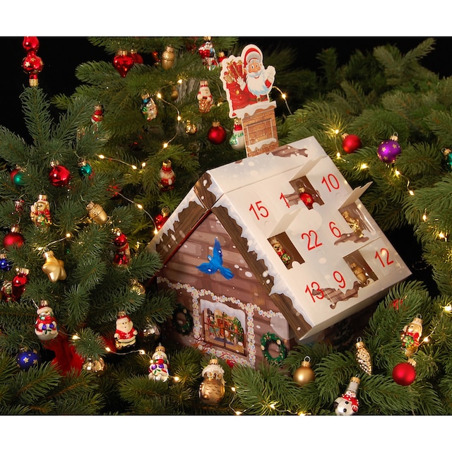 my home Adventskalender »Roana, Weihnachtsdeko«, für Erwachsene,  Adventskalender-Haus mit Minifiguren, handdekorierte Mini-Glaskugeln bei  OTTO